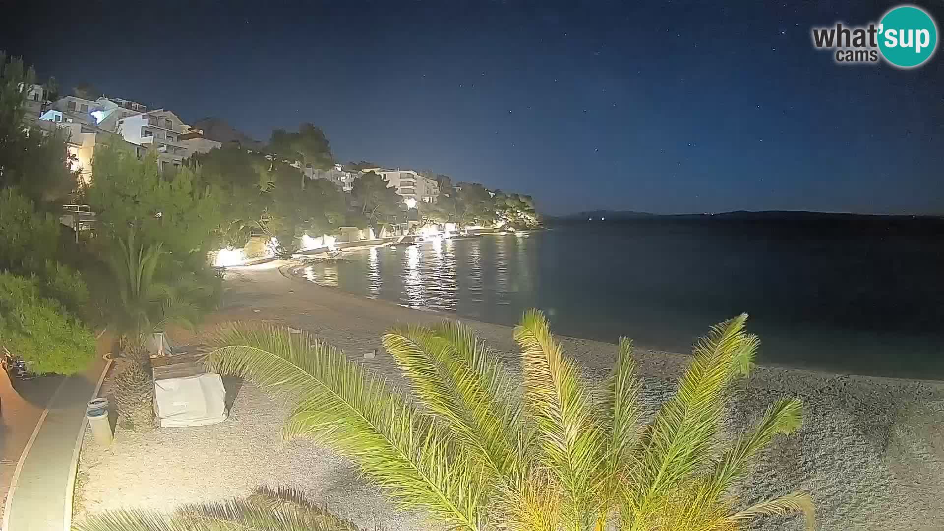 Webcam Lučica Strand Beach Brela – Liveblick von der Adriaküste