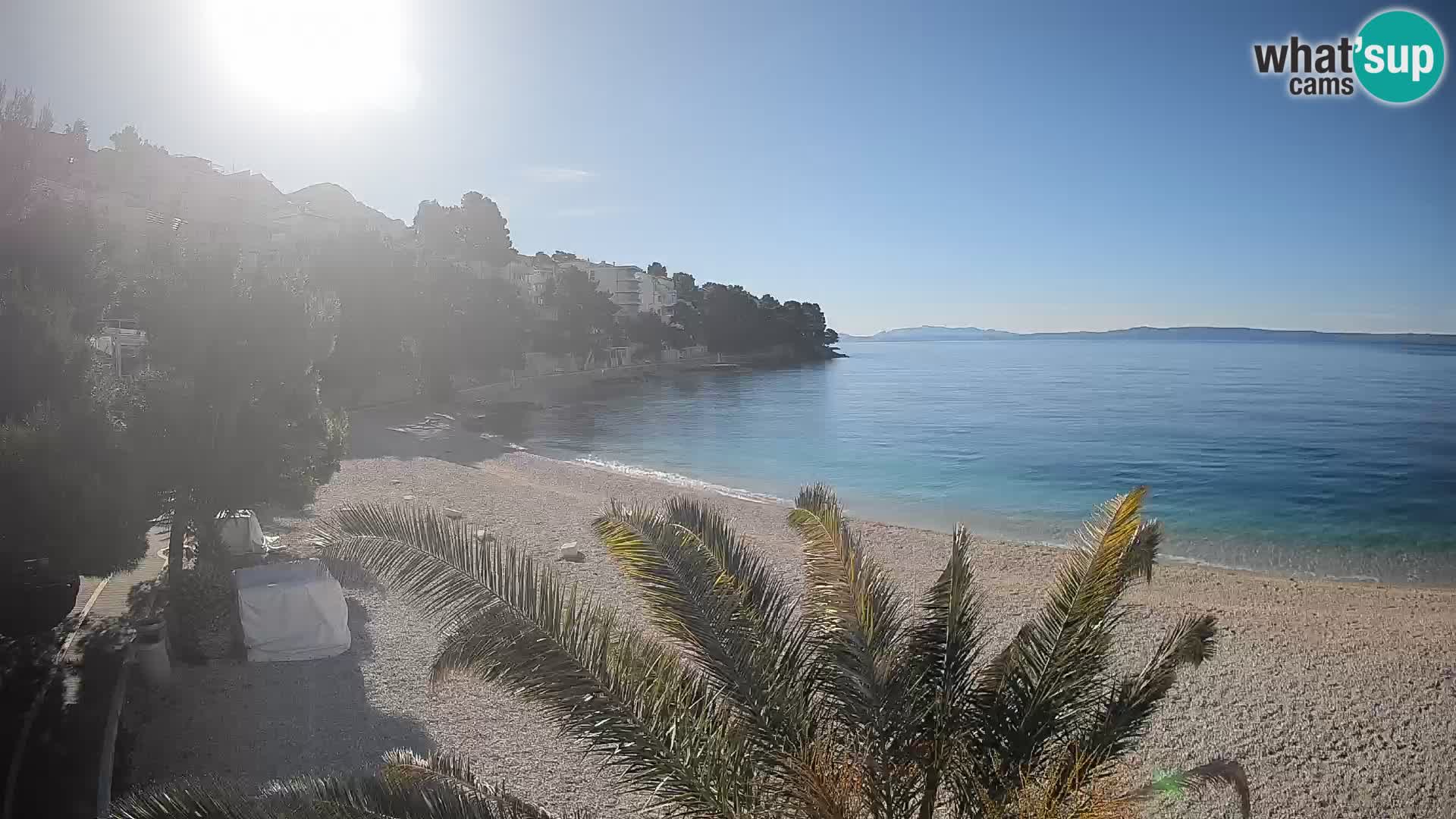 Webcam Playa Lučica Brela – Vista en directo de la costa adriática