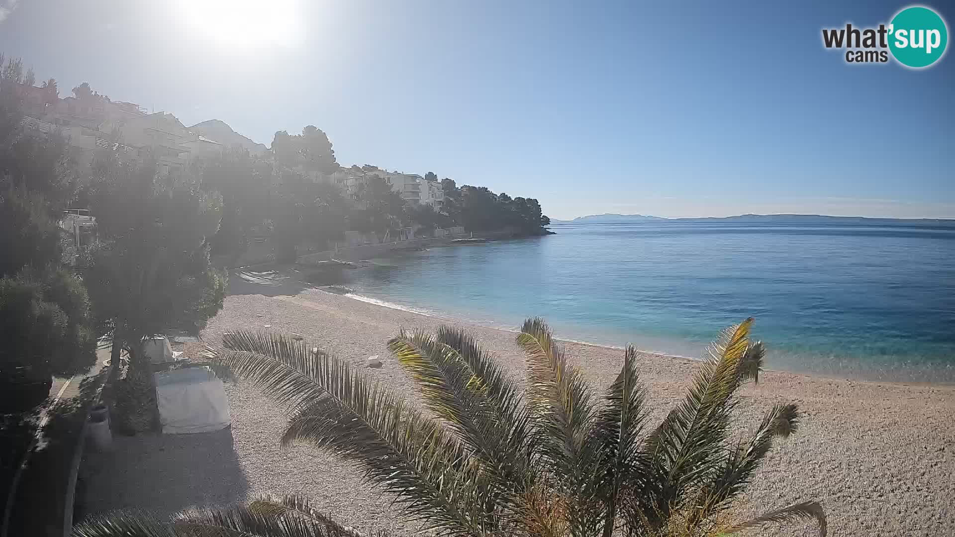 Webcam Plage Lučica Brela – Vue en direct sur la côte adriatique