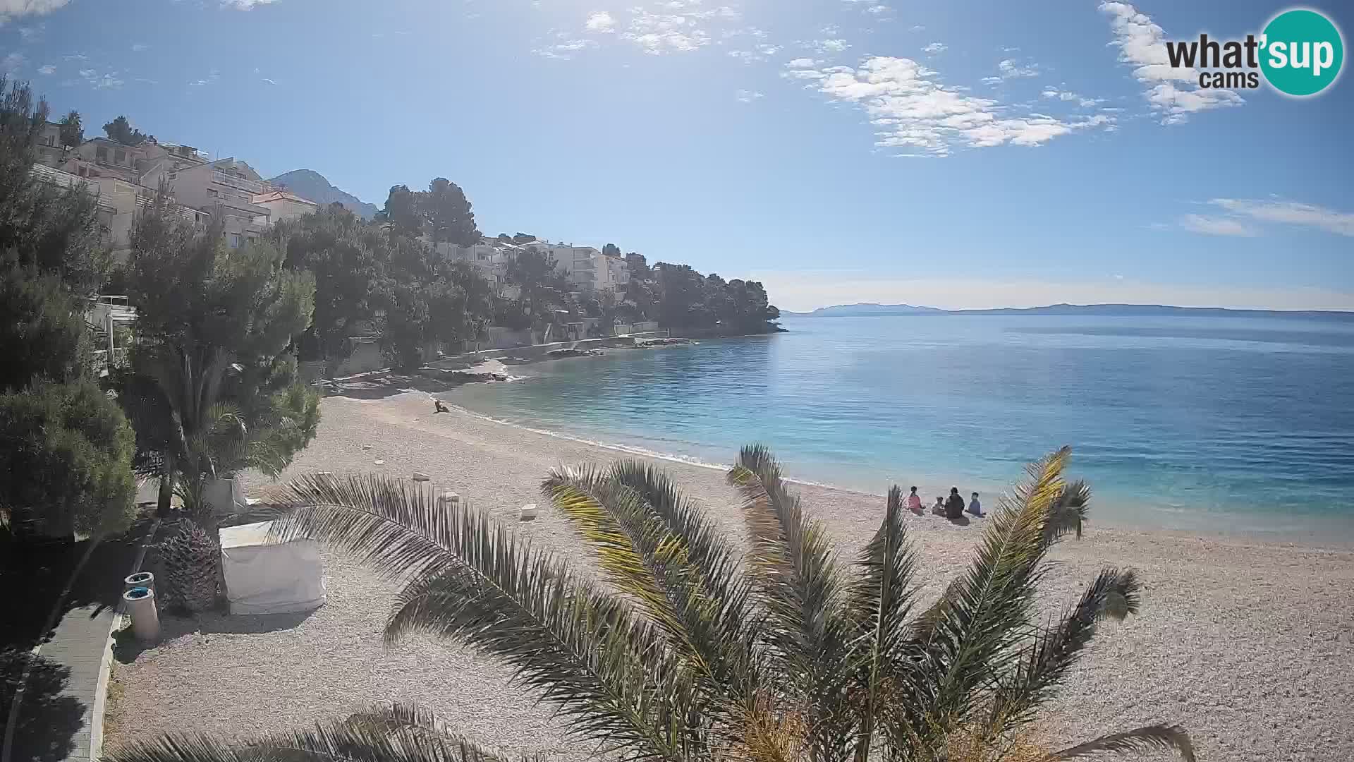 Webcam Spiaggia Lučica Brela – Vista live sulla costa adriatica