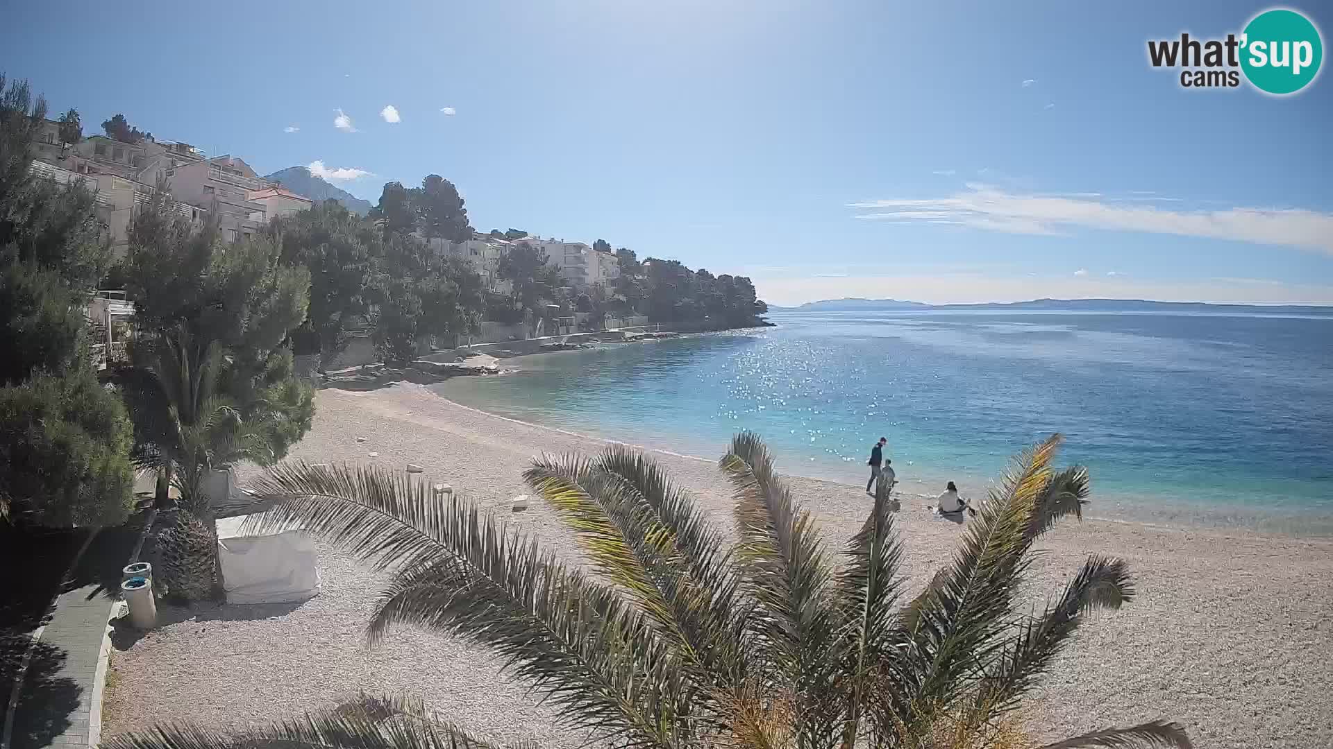 Webcam Playa Lučica Brela – Vista en directo de la costa adriática