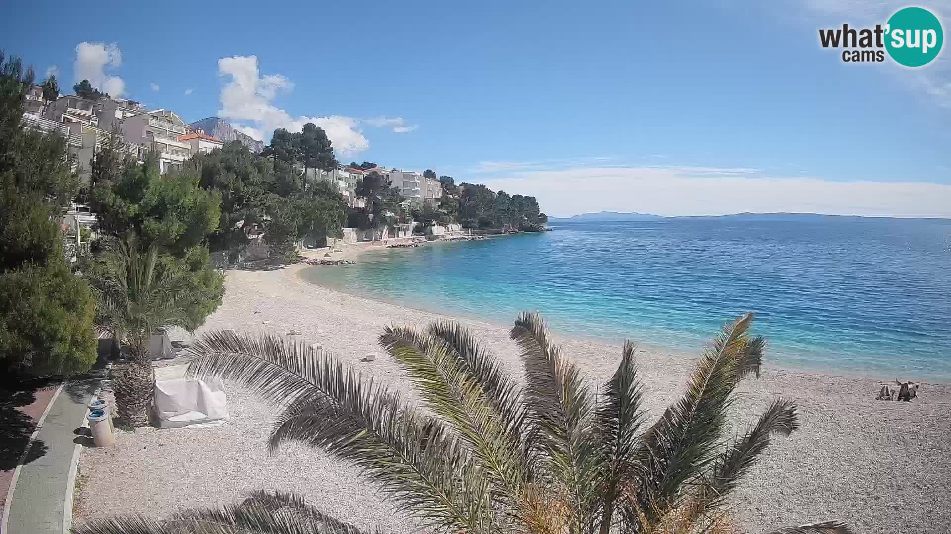 Webcam Playa Lučica Brela – Vista en directo de la costa adriática