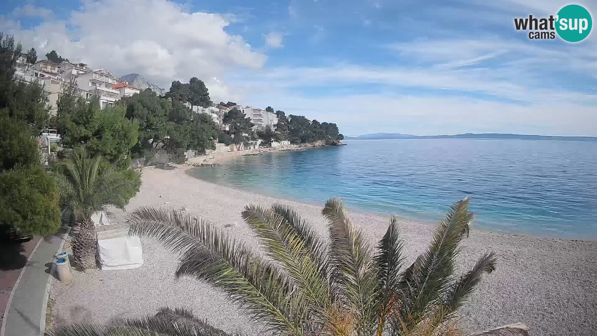 Webcam Playa Lučica Brela – Vista en directo de la costa adriática