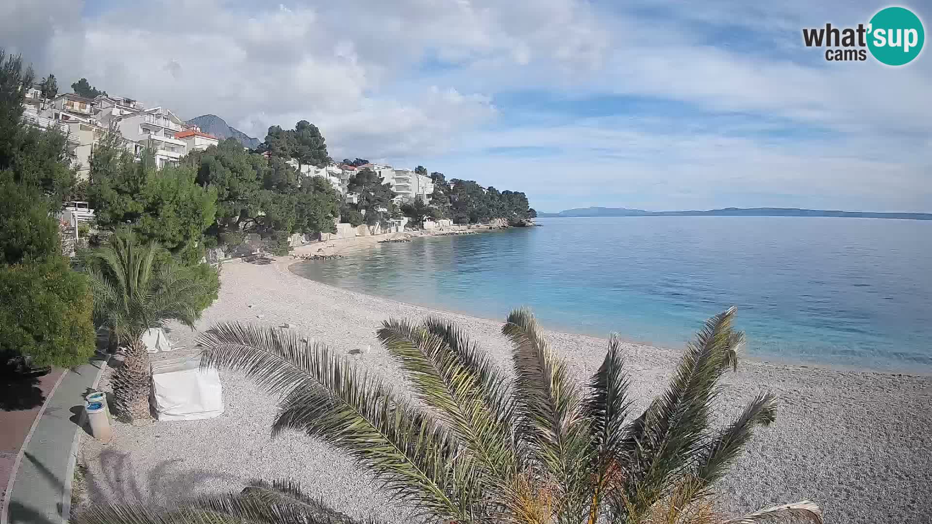 Webcam Plage Lučica Brela – Vue en direct sur la côte adriatique
