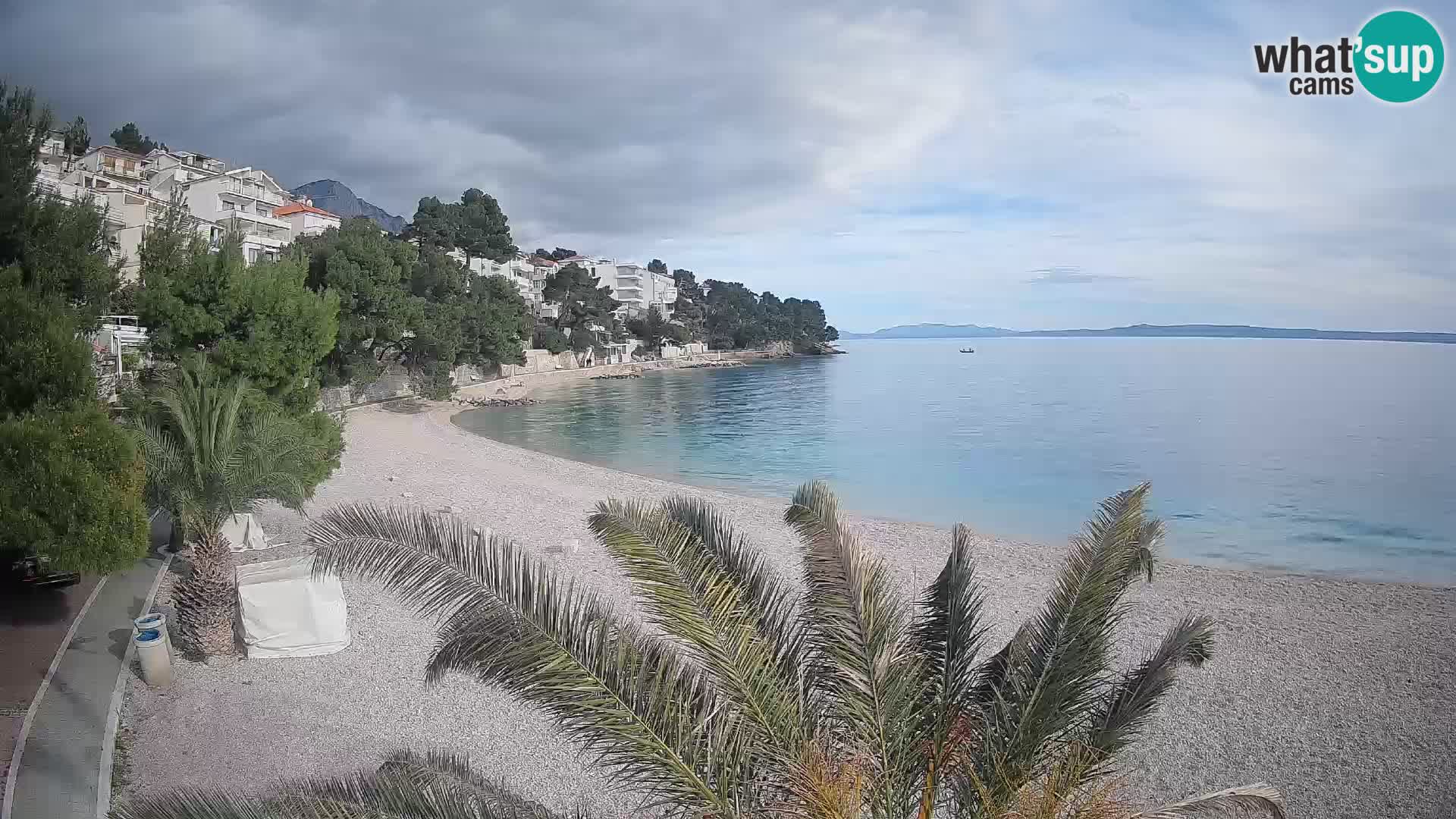 Webcam Playa Lučica Brela – Vista en directo de la costa adriática