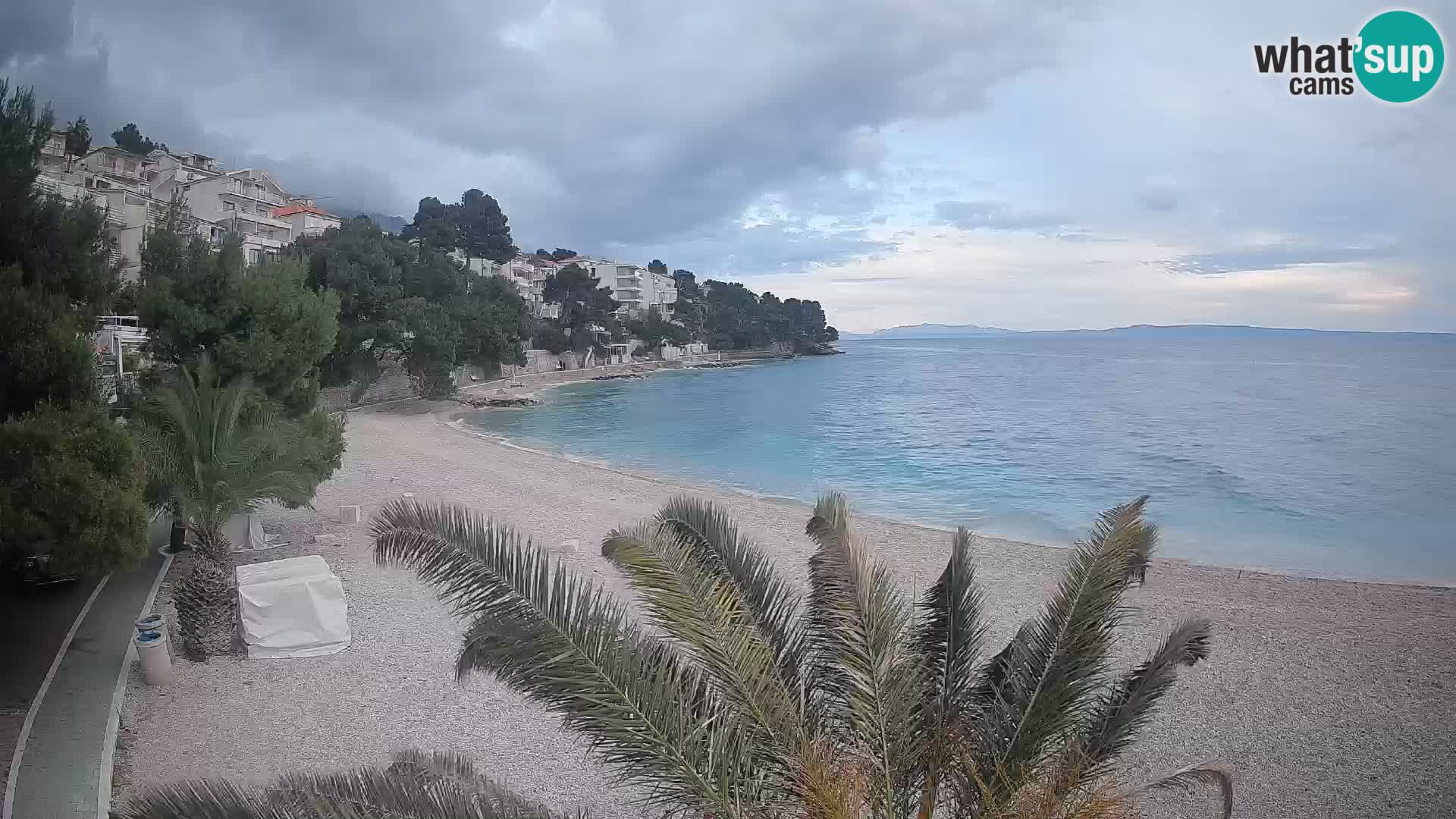 Webcam Playa Lučica Brela – Vista en directo de la costa adriática
