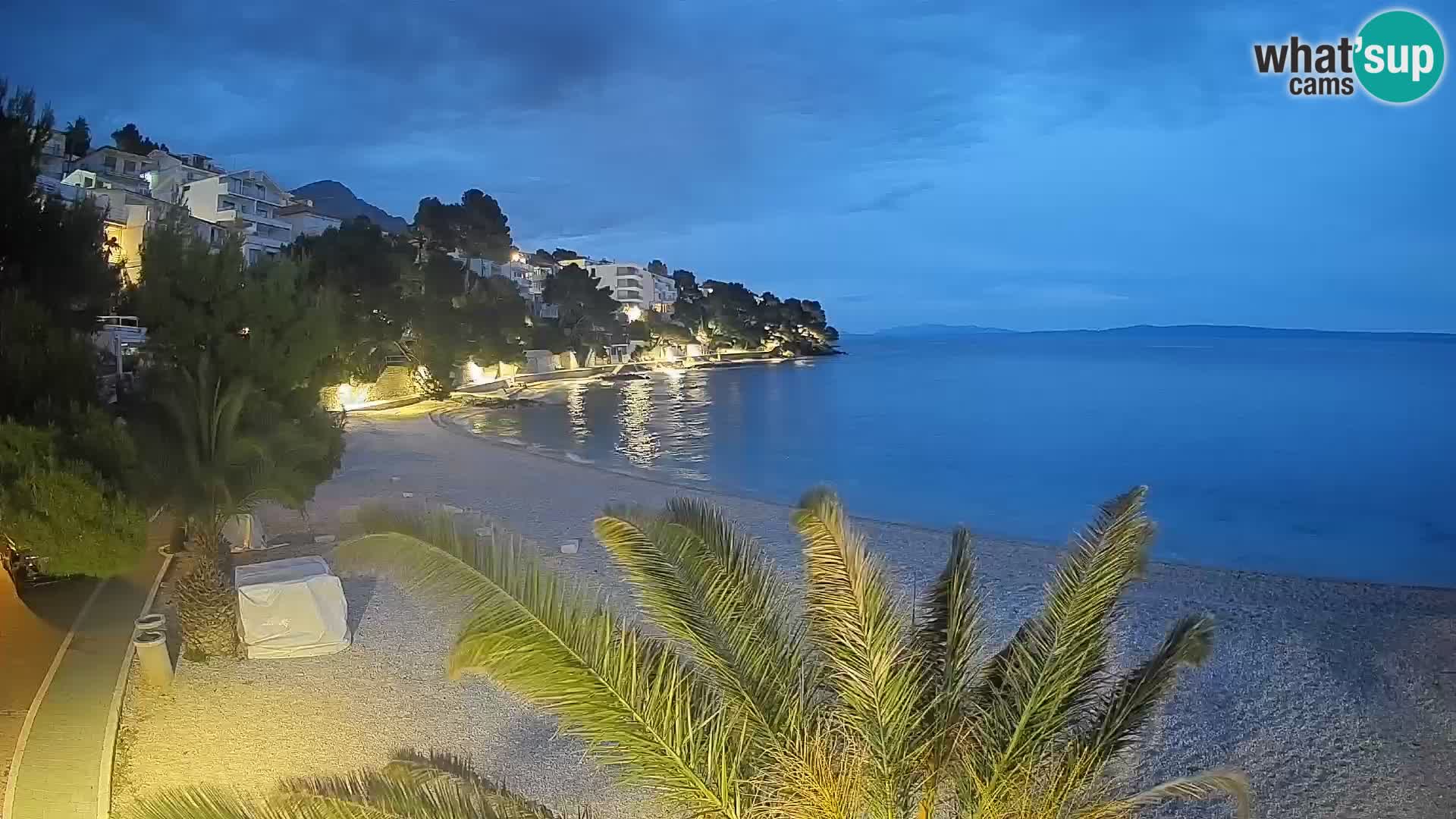 Webcam Spiaggia Lučica Brela – Vista live sulla costa adriatica