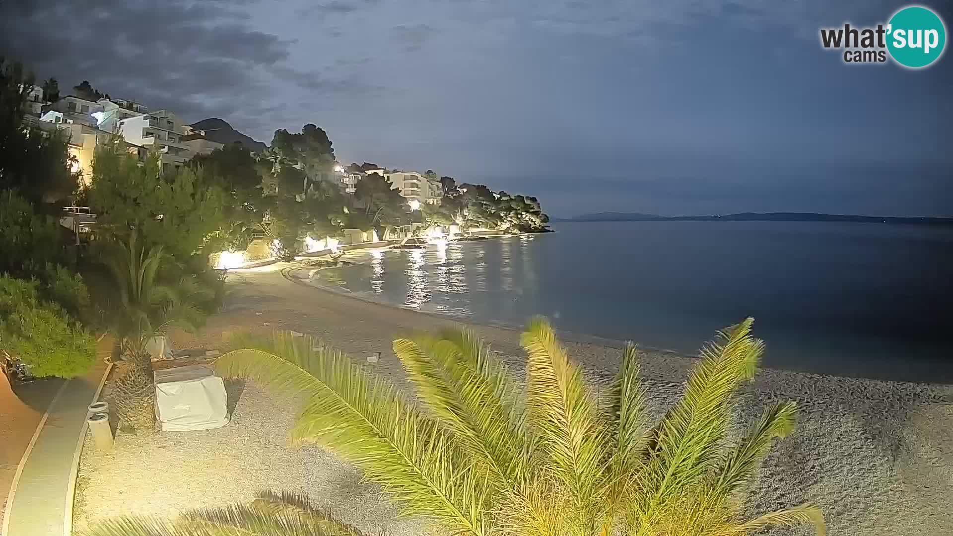 Webcam Lučica Strand Beach Brela – Liveblick von der Adriaküste