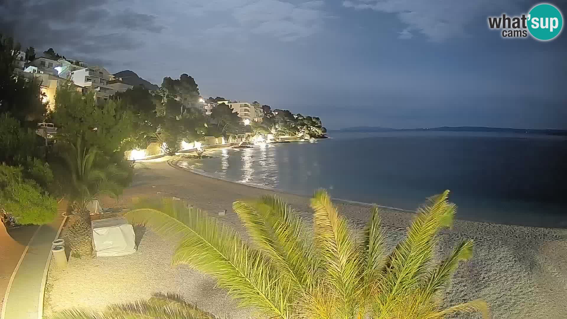 Webcam Plage Lučica Brela – Vue en direct sur la côte adriatique