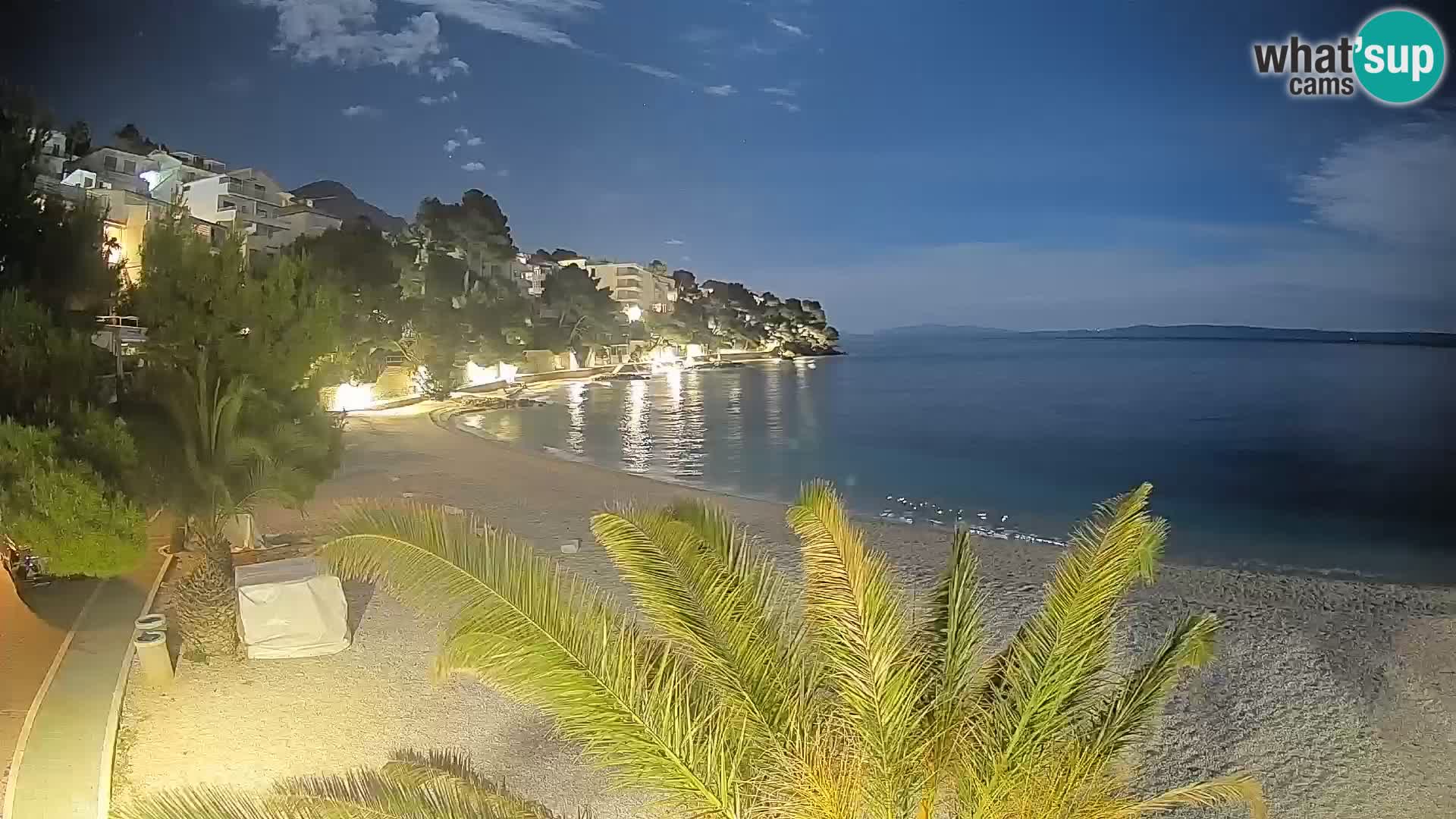 Webcam Lučica Strand Beach Brela – Liveblick von der Adriaküste