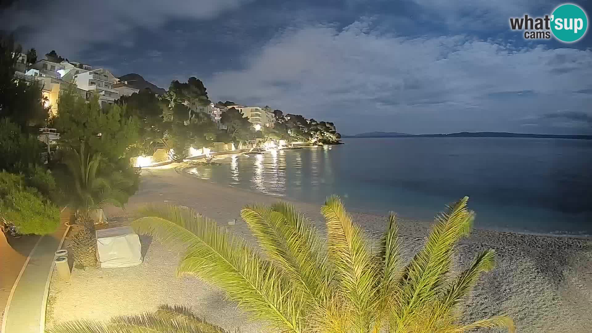 Webcam Lučica Strand Beach Brela – Liveblick von der Adriaküste