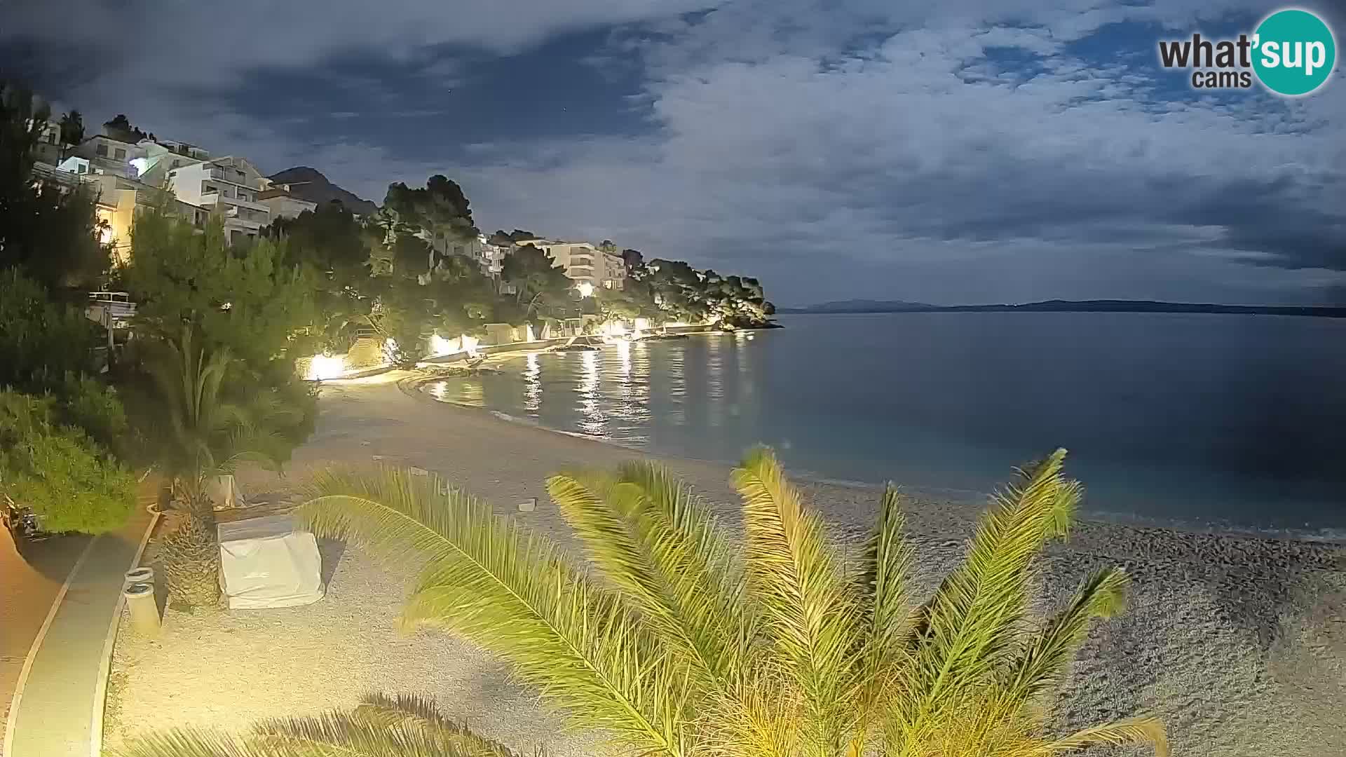 Webcam Lučica Strand Beach Brela – Liveblick von der Adriaküste