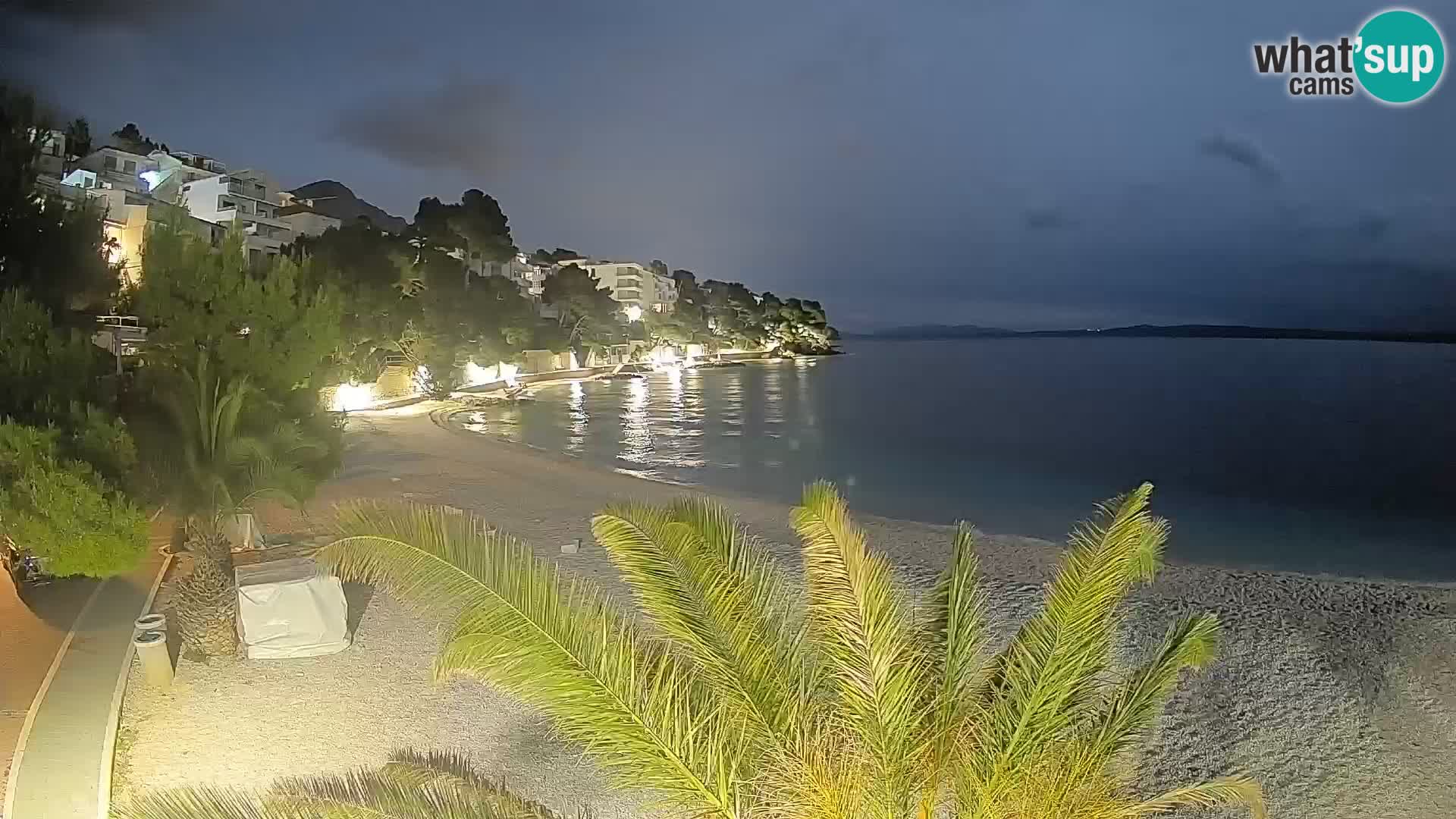 Webcam Plage Lučica Brela – Vue en direct sur la côte adriatique