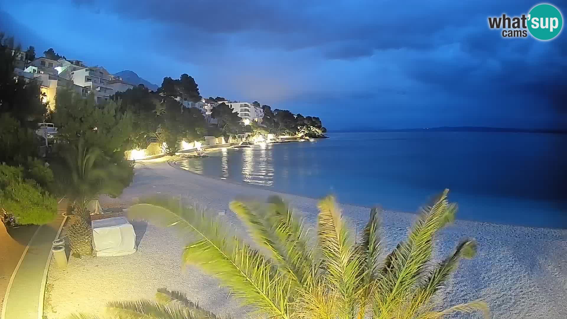 Webcam Plage Lučica Brela – Vue en direct sur la côte adriatique