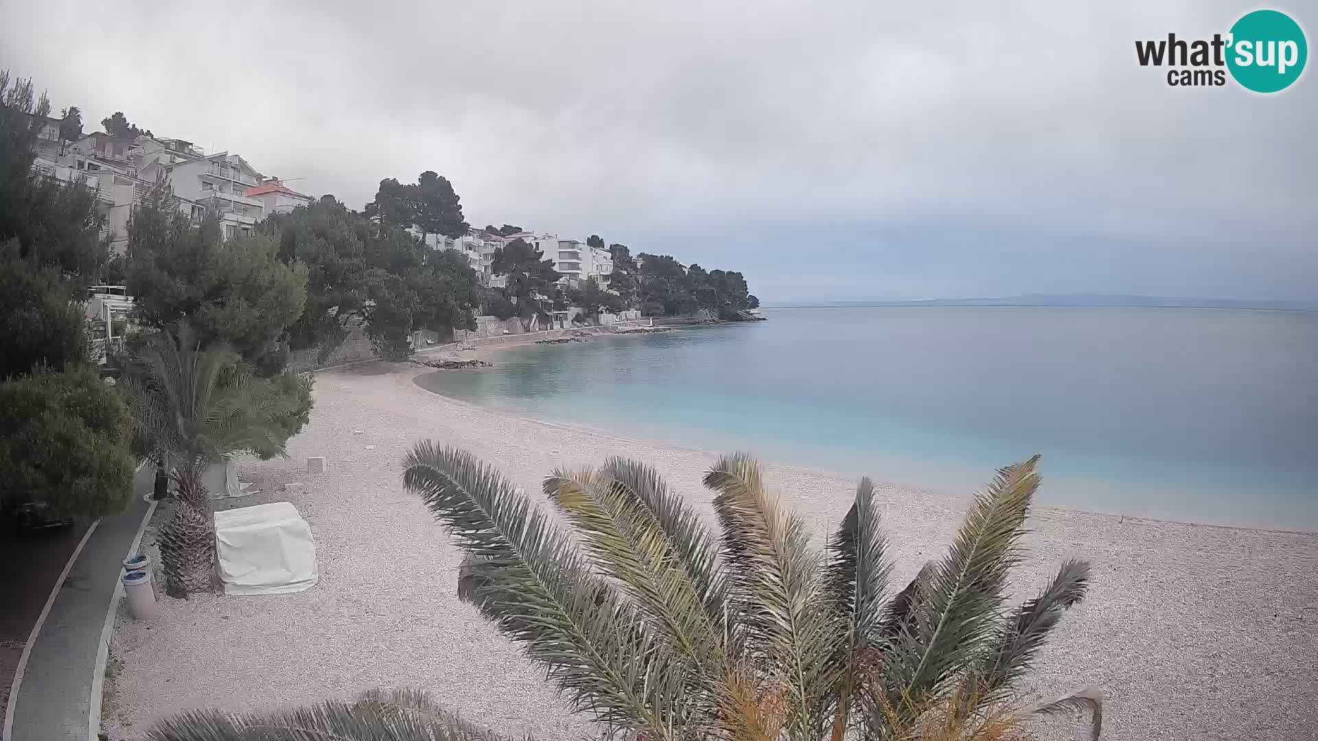 Webcam Plage Lučica Brela – Vue en direct sur la côte adriatique