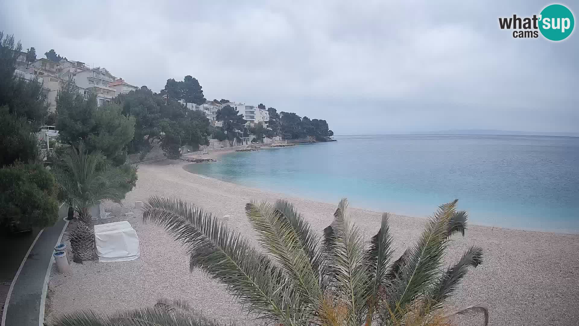 Webcam Spiaggia Lučica Brela – Vista live sulla costa adriatica