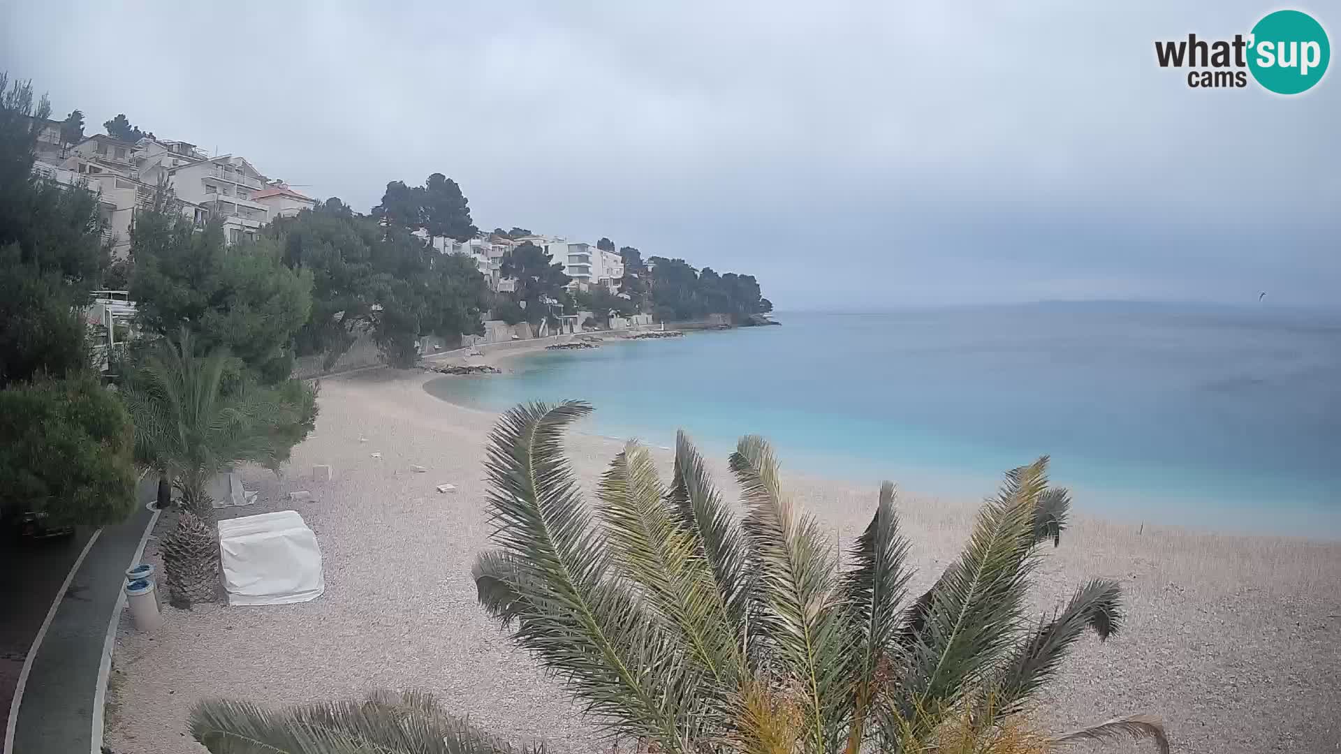 Webcam Plage Lučica Brela – Vue en direct sur la côte adriatique