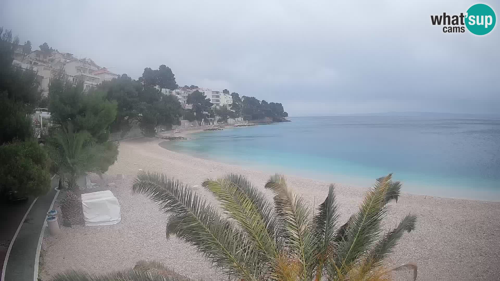Webcam Plage Lučica Brela – Vue en direct sur la côte adriatique