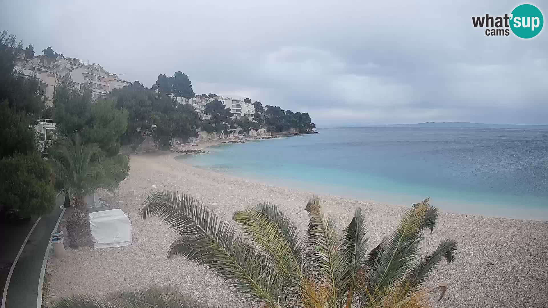 Webcam Plage Lučica Brela – Vue en direct sur la côte adriatique