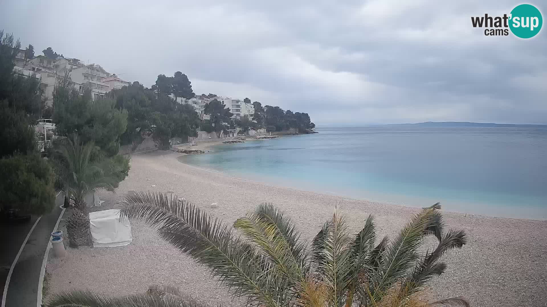 Webcam Spiaggia Lučica Brela – Vista live sulla costa adriatica