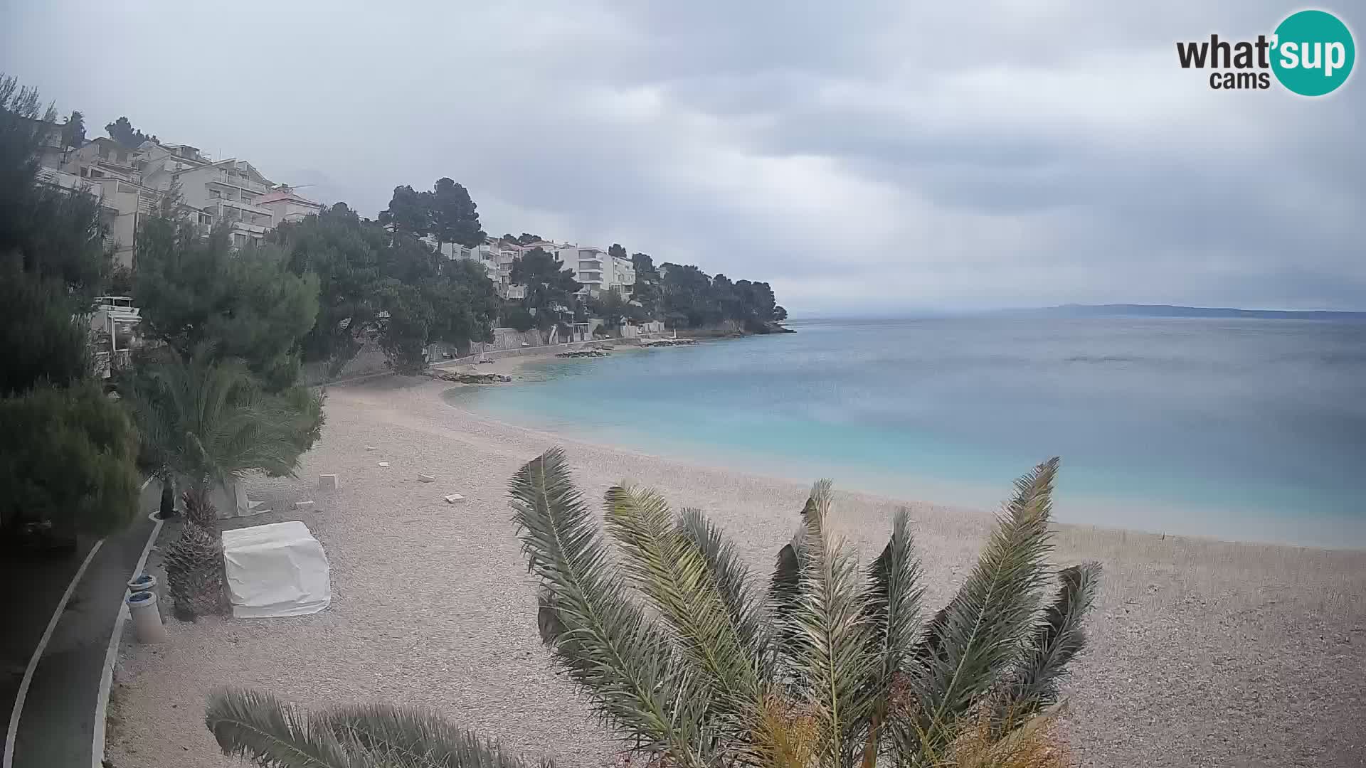 Webcam Plage Lučica Brela – Vue en direct sur la côte adriatique
