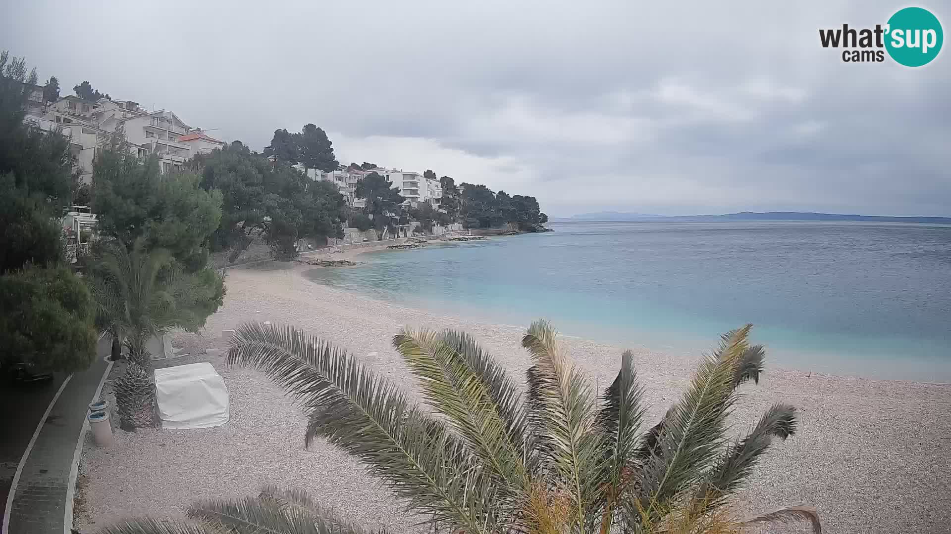 Webcam Spiaggia Lučica Brela – Vista live sulla costa adriatica