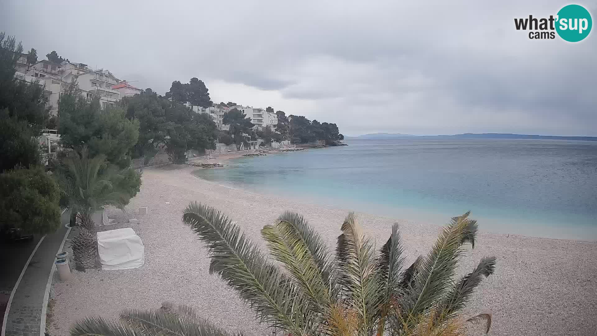 Webcam Spiaggia Lučica Brela – Vista live sulla costa adriatica