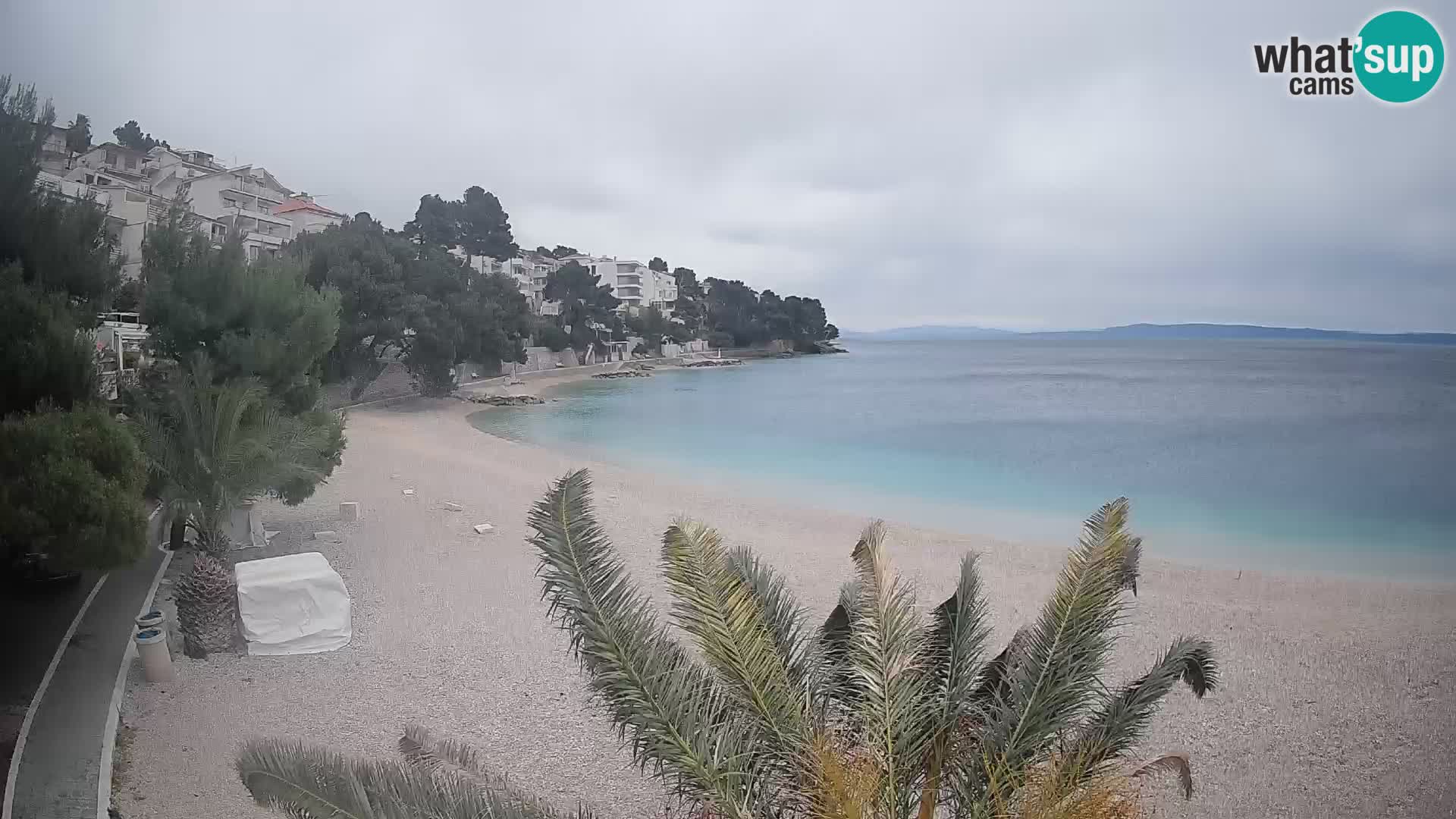 Webcam Spiaggia Lučica Brela – Vista live sulla costa adriatica