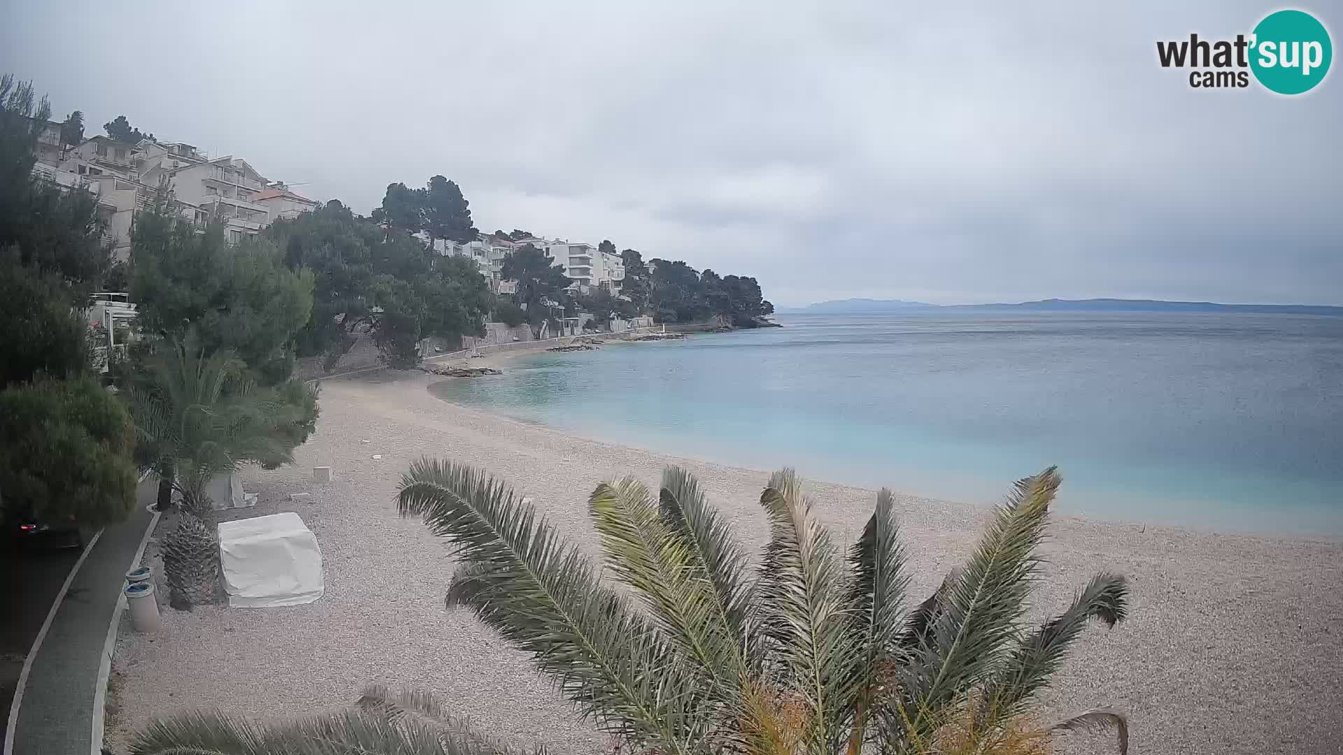 Webcam Spiaggia Lučica Brela – Vista live sulla costa adriatica