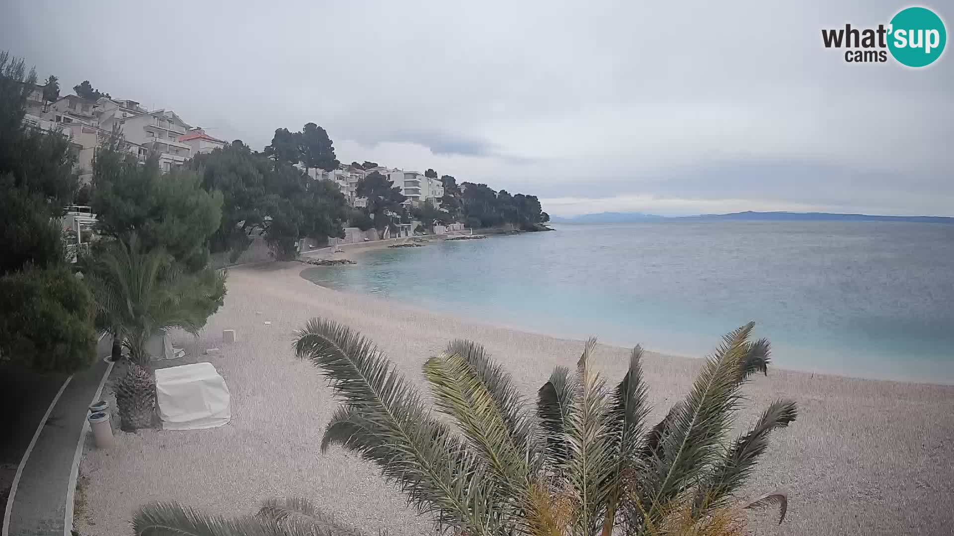 Webcam Playa Lučica Brela – Vista en directo de la costa adriática