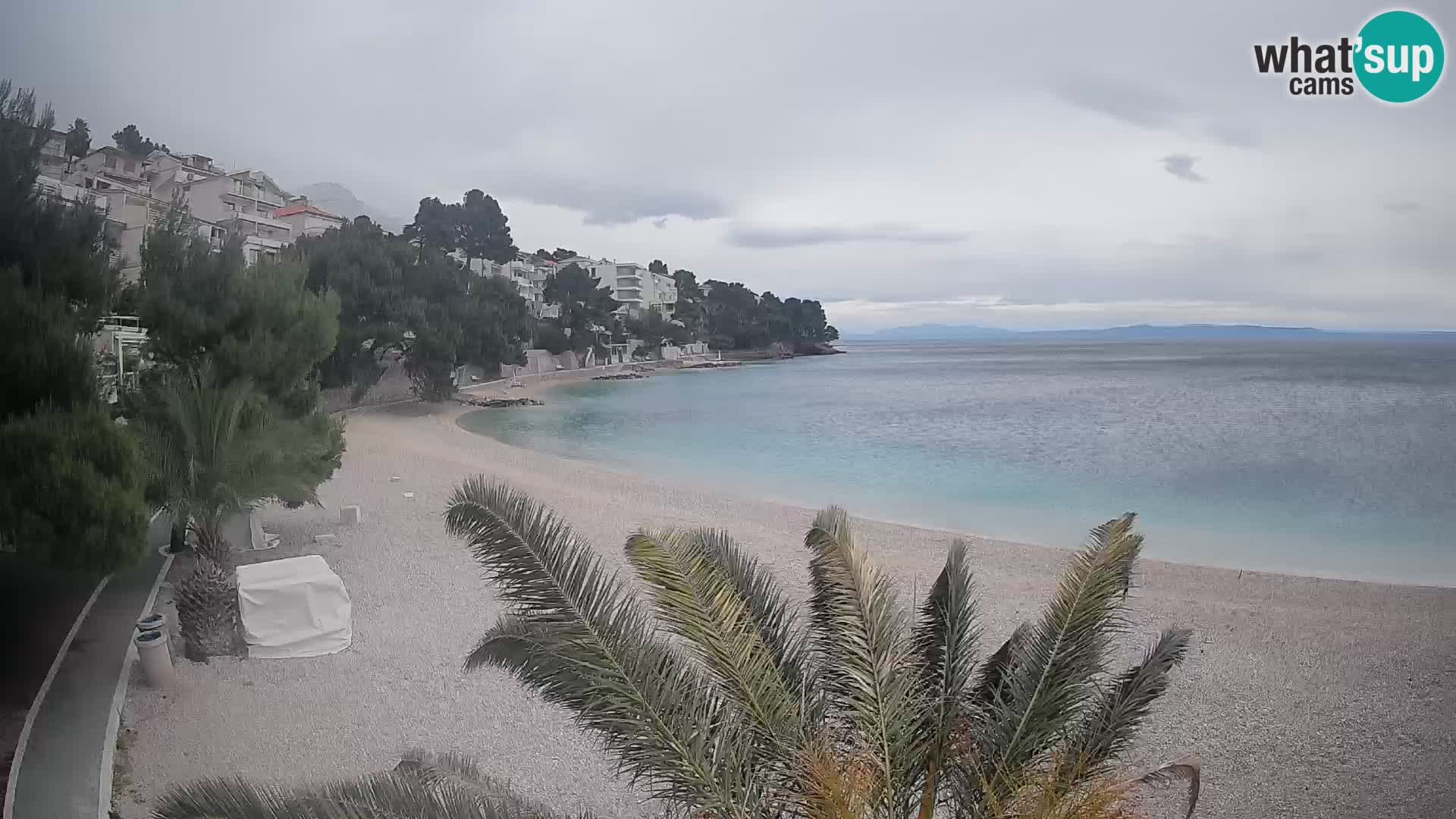 Webcam Spiaggia Lučica Brela – Vista live sulla costa adriatica