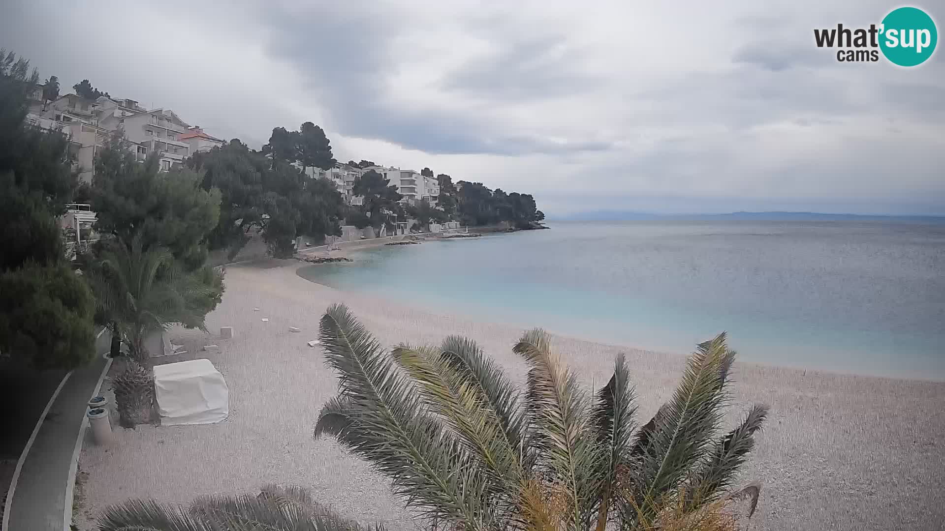 Webcam Playa Lučica Brela – Vista en directo de la costa adriática
