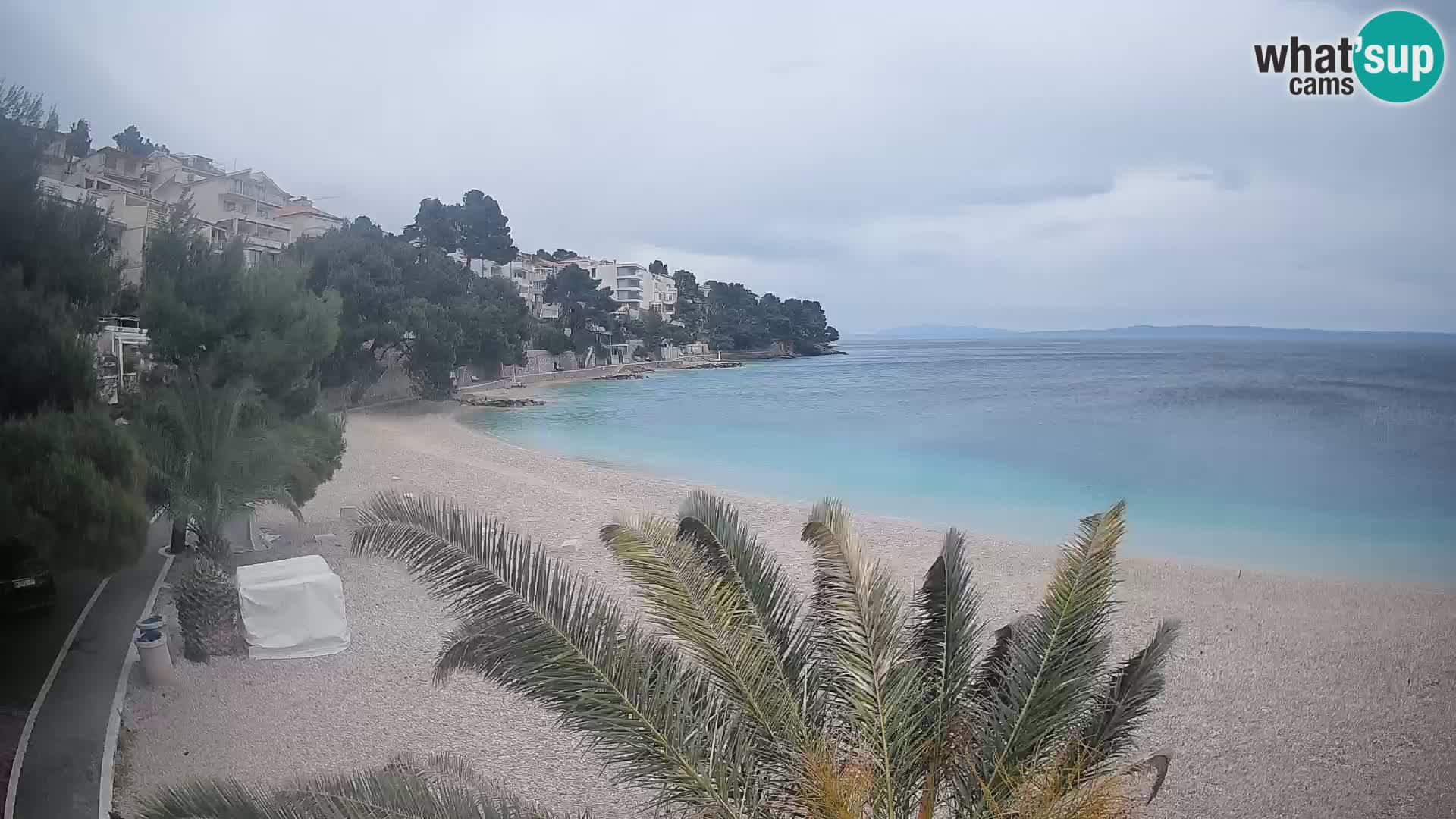 Webcam Plage Lučica Brela – Vue en direct sur la côte adriatique