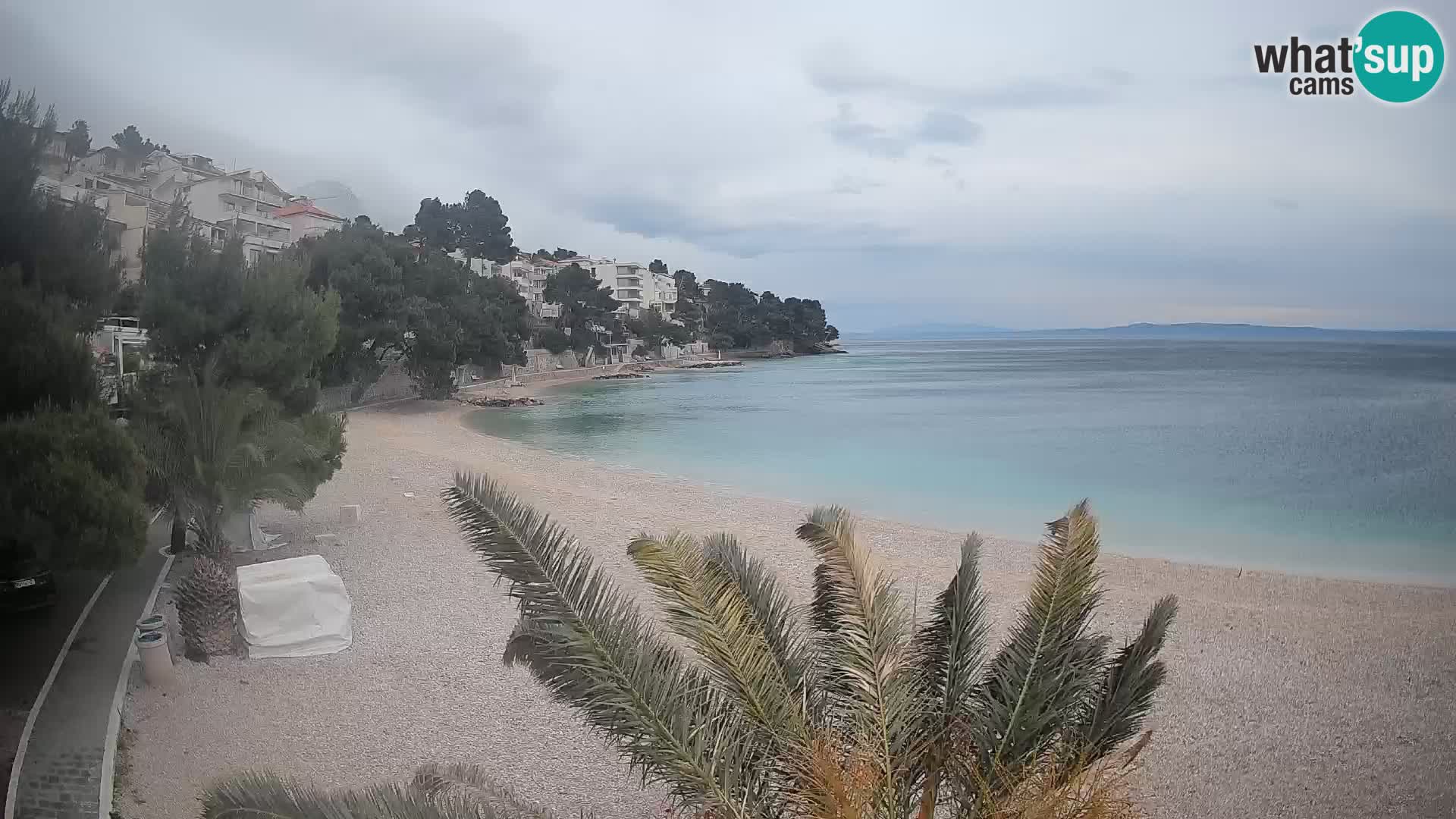 Webcam Plage Lučica Brela – Vue en direct sur la côte adriatique