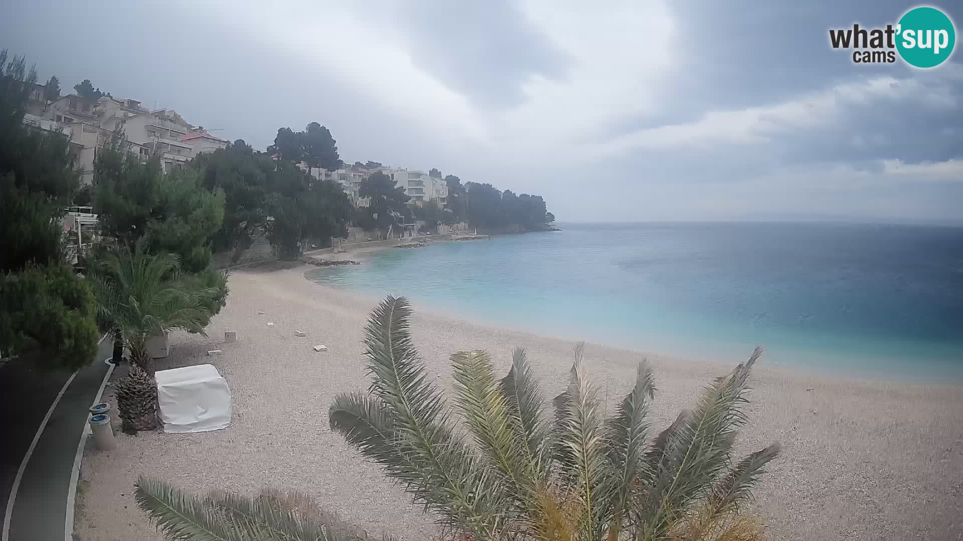 Webcam Lučica Beach Brela – Live View from the Adriatic Coast