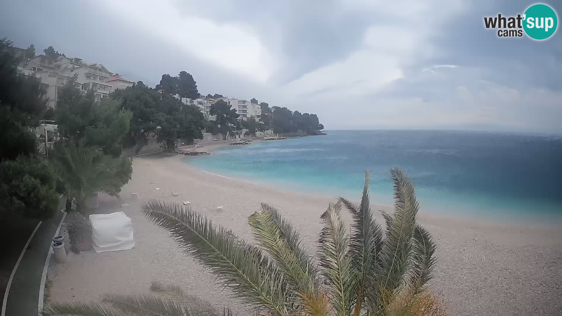 Webcam Plage Lučica Brela – Vue en direct sur la côte adriatique