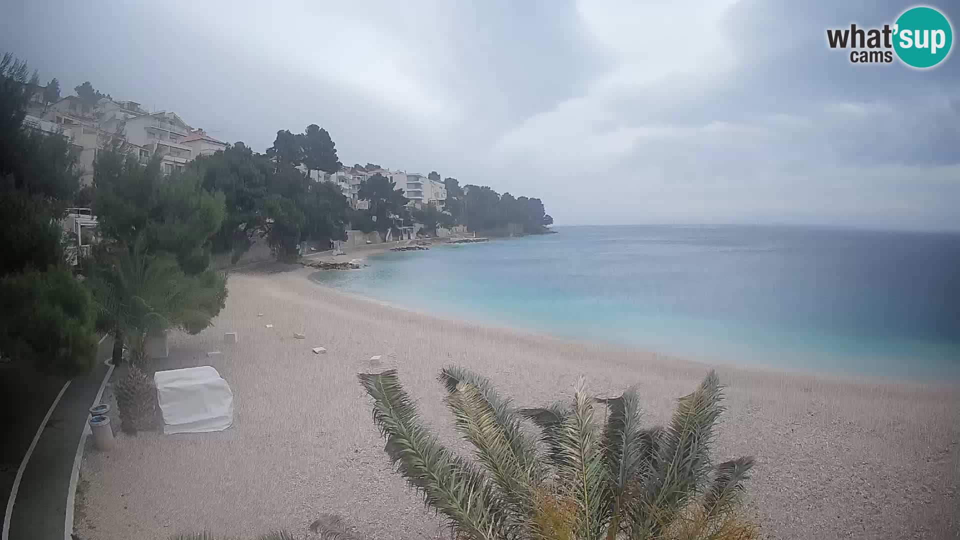 Webcam Playa Lučica Brela – Vista en directo de la costa adriática