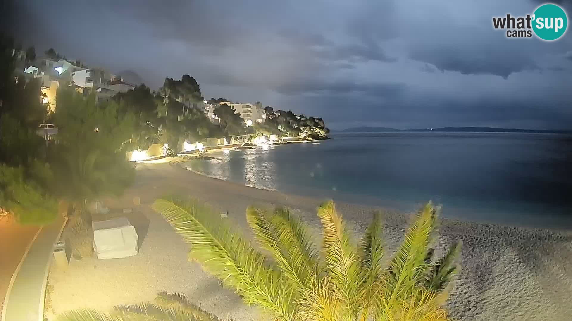 Webcam Plage Lučica Brela – Vue en direct sur la côte adriatique