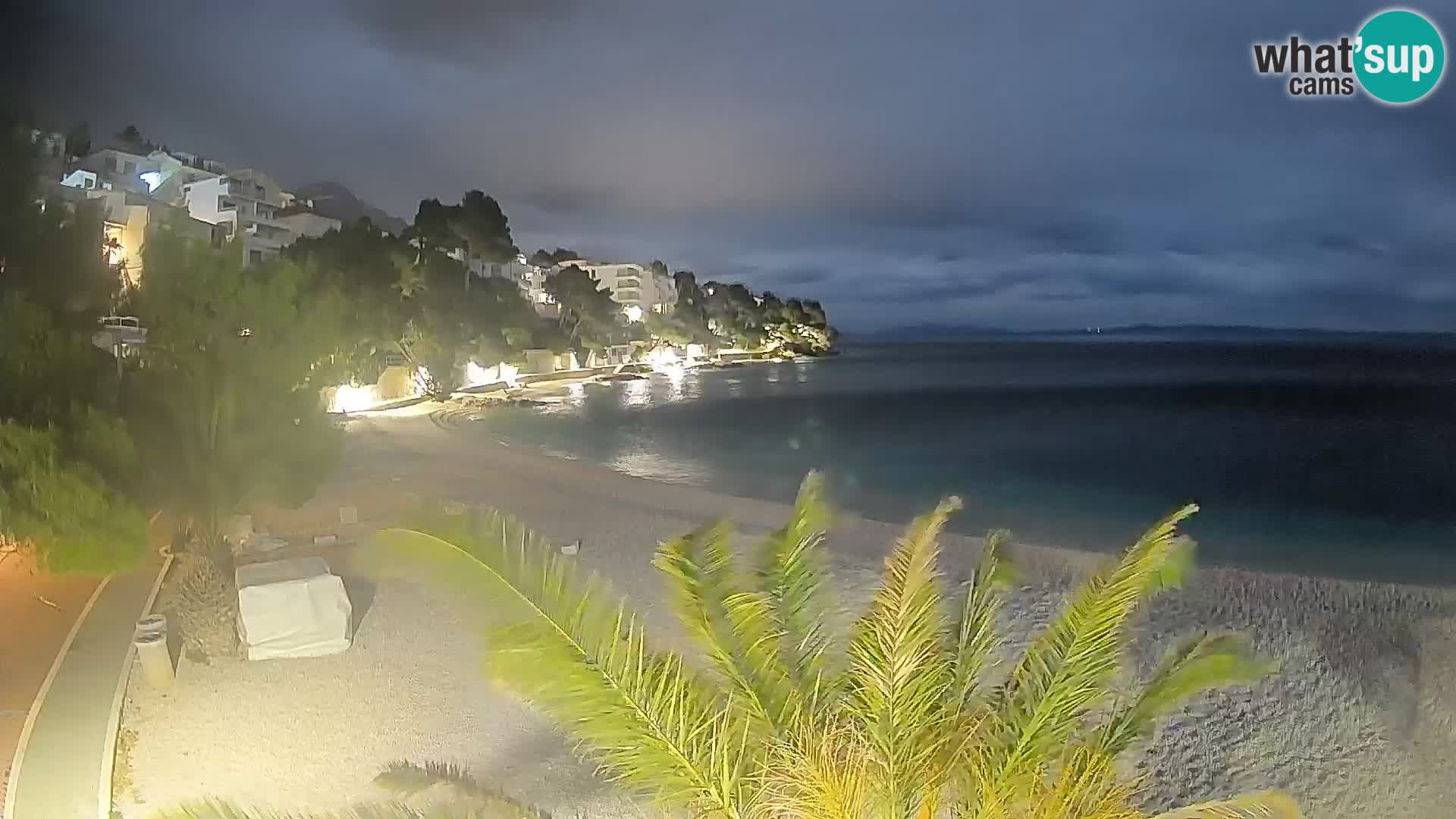 Webcam Lučica Strand Beach Brela – Liveblick von der Adriaküste