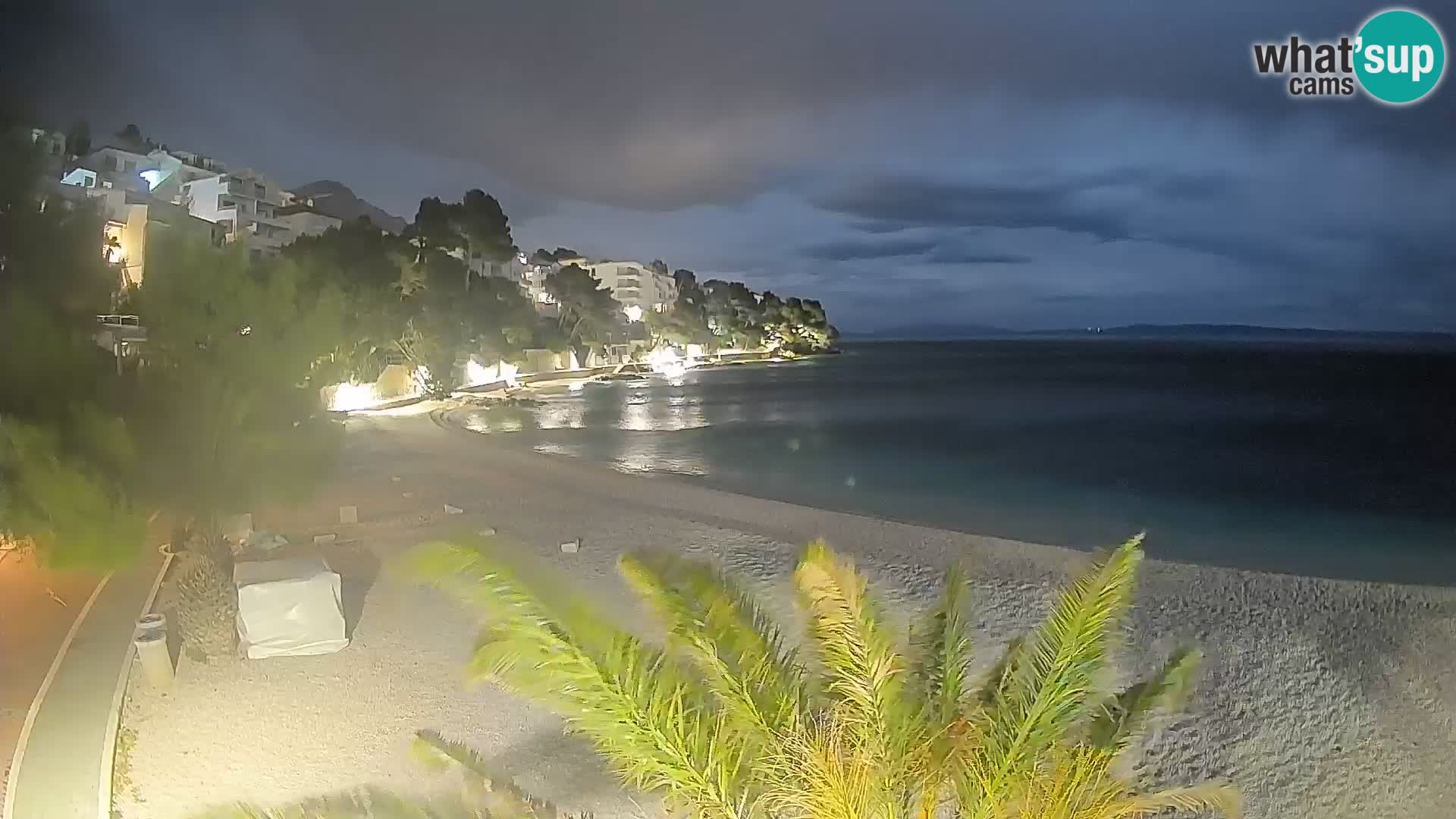 Webcam Plage Lučica Brela – Vue en direct sur la côte adriatique
