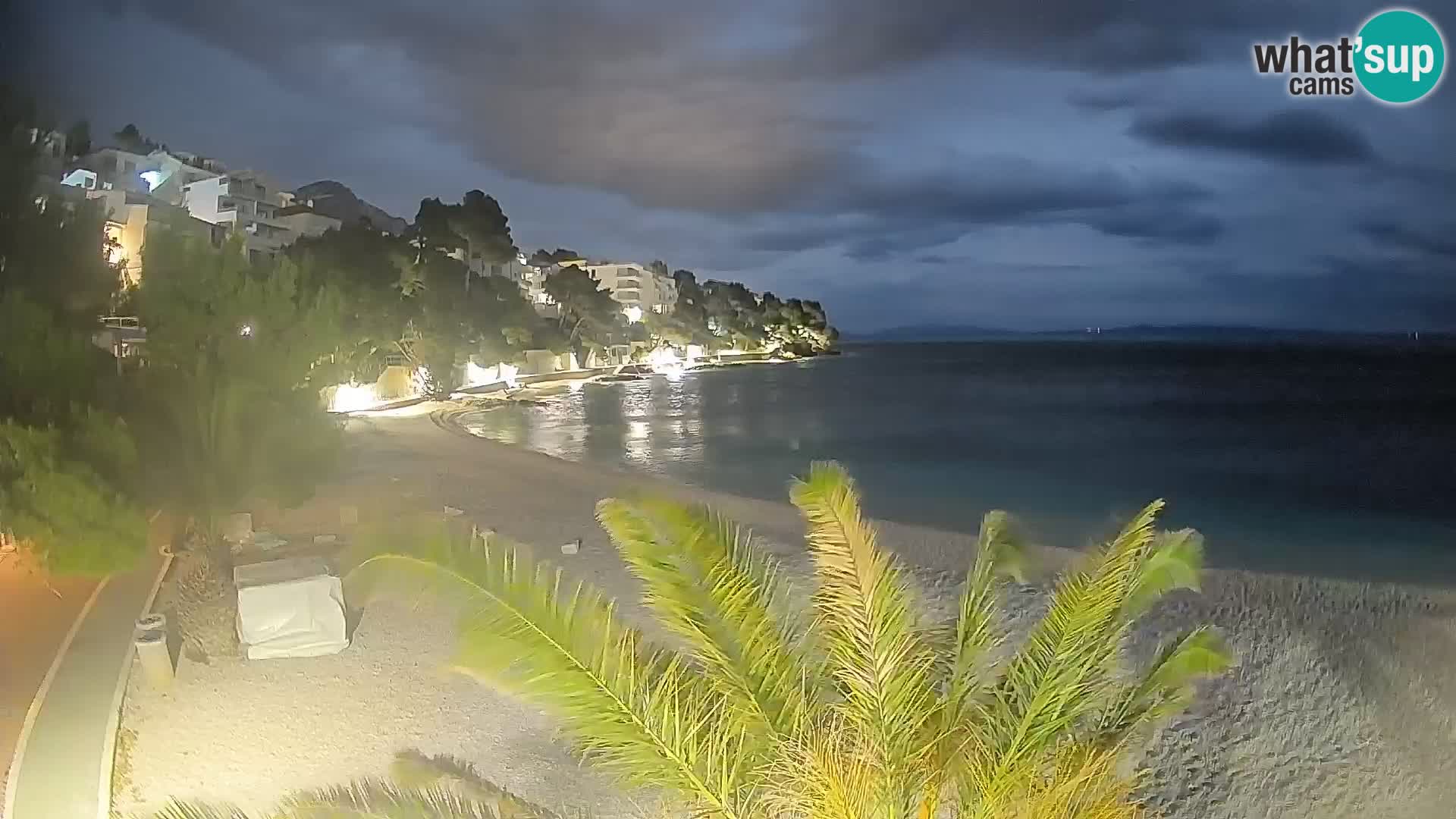 Webcam Spiaggia Lučica Brela – Vista live sulla costa adriatica