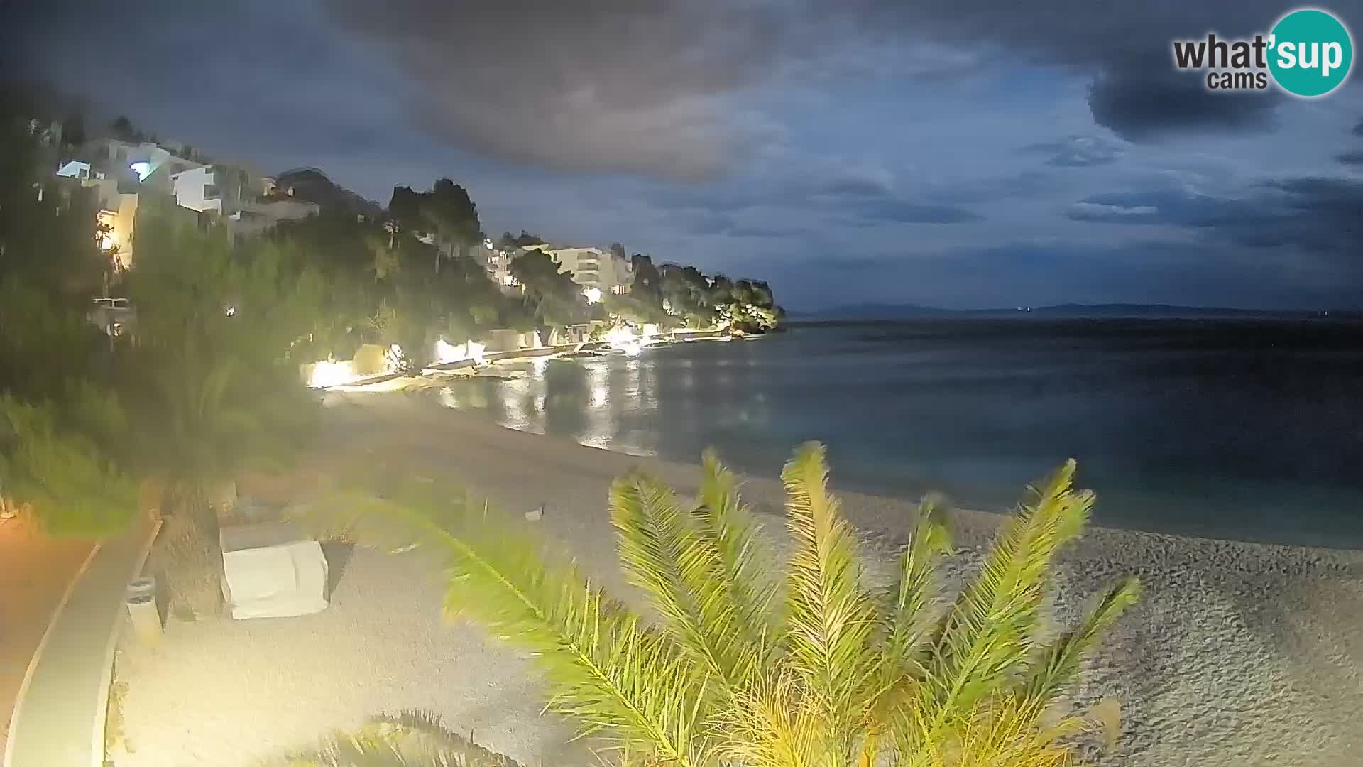 Webcam Spiaggia Lučica Brela – Vista live sulla costa adriatica