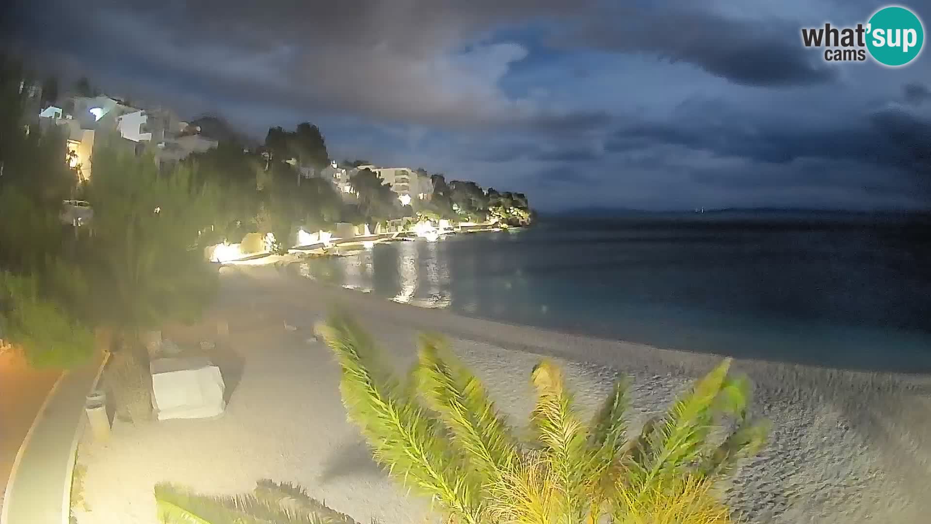Webcam Lučica Strand Beach Brela – Liveblick von der Adriaküste