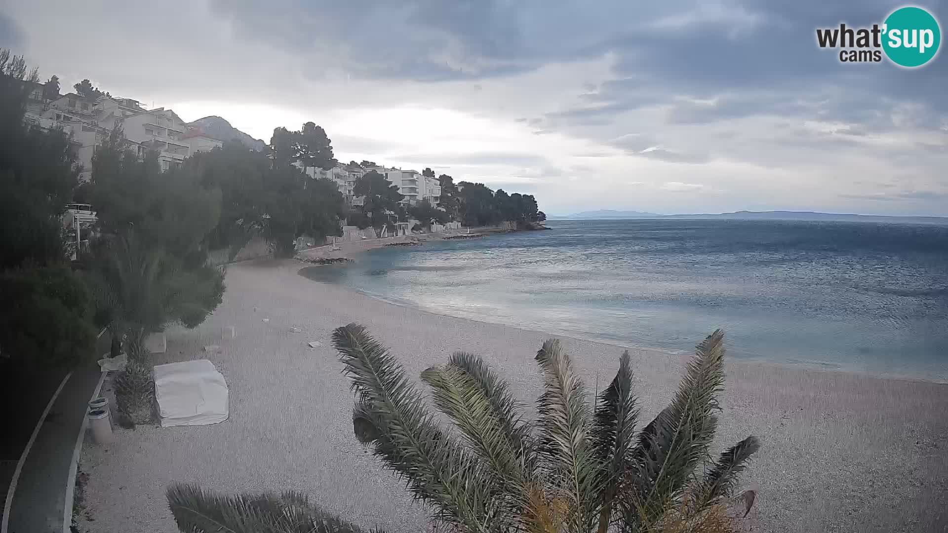 Webcam Spiaggia Lučica Brela – Vista live sulla costa adriatica