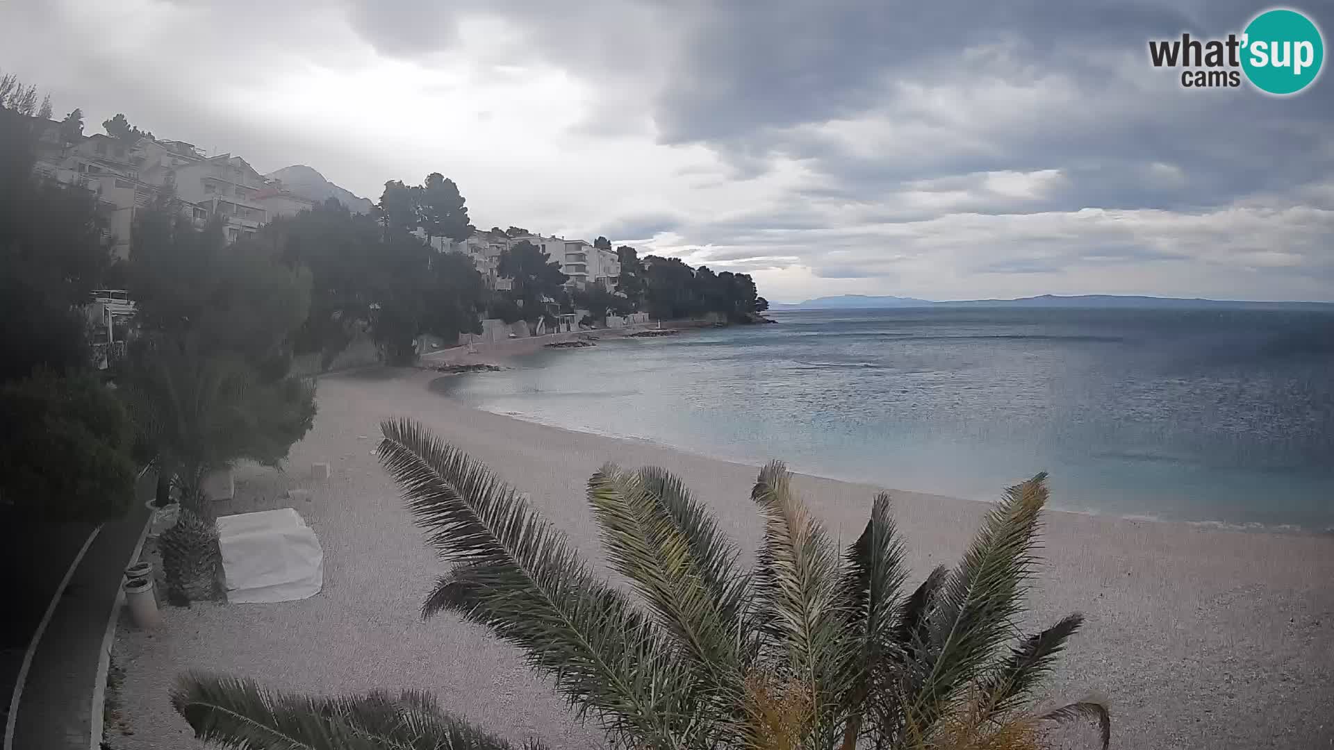 Webcam Plage Lučica Brela – Vue en direct sur la côte adriatique