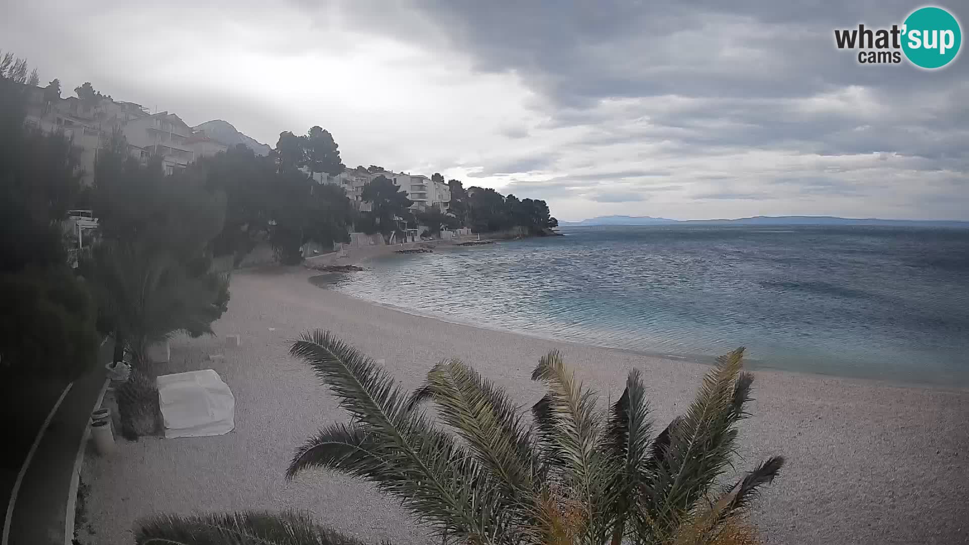 Webcam Plage Lučica Brela – Vue en direct sur la côte adriatique
