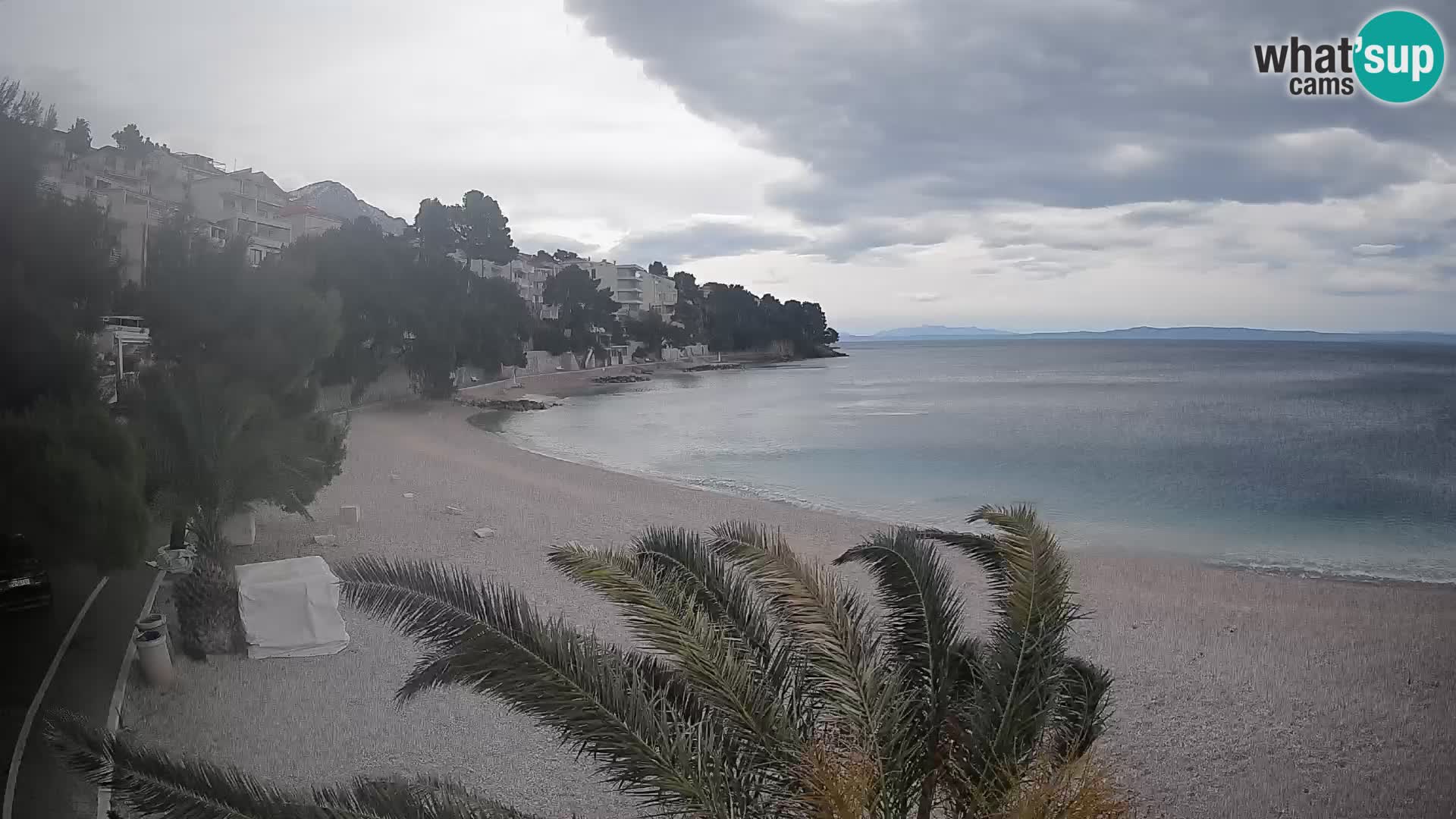 Webcam Spiaggia Lučica Brela – Vista live sulla costa adriatica