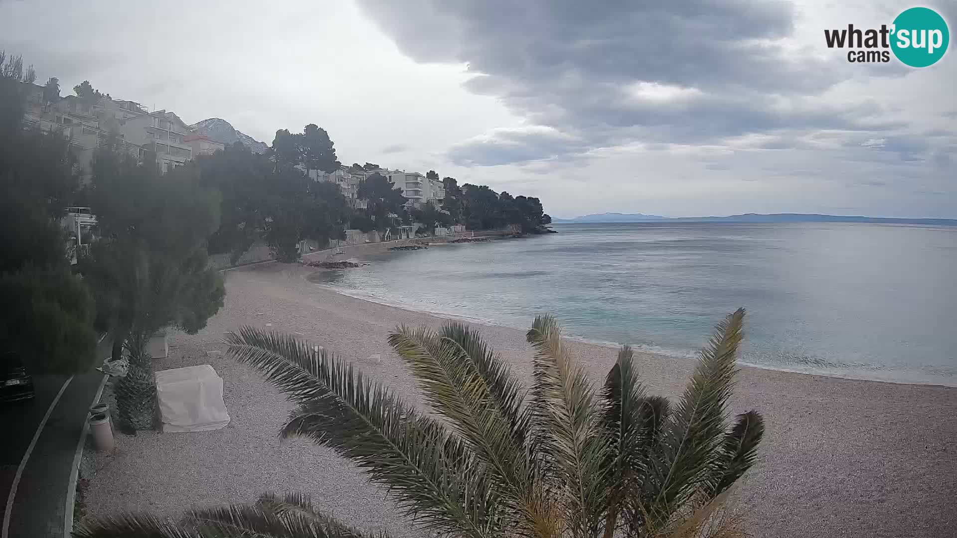 Webcam Spiaggia Lučica Brela – Vista live sulla costa adriatica