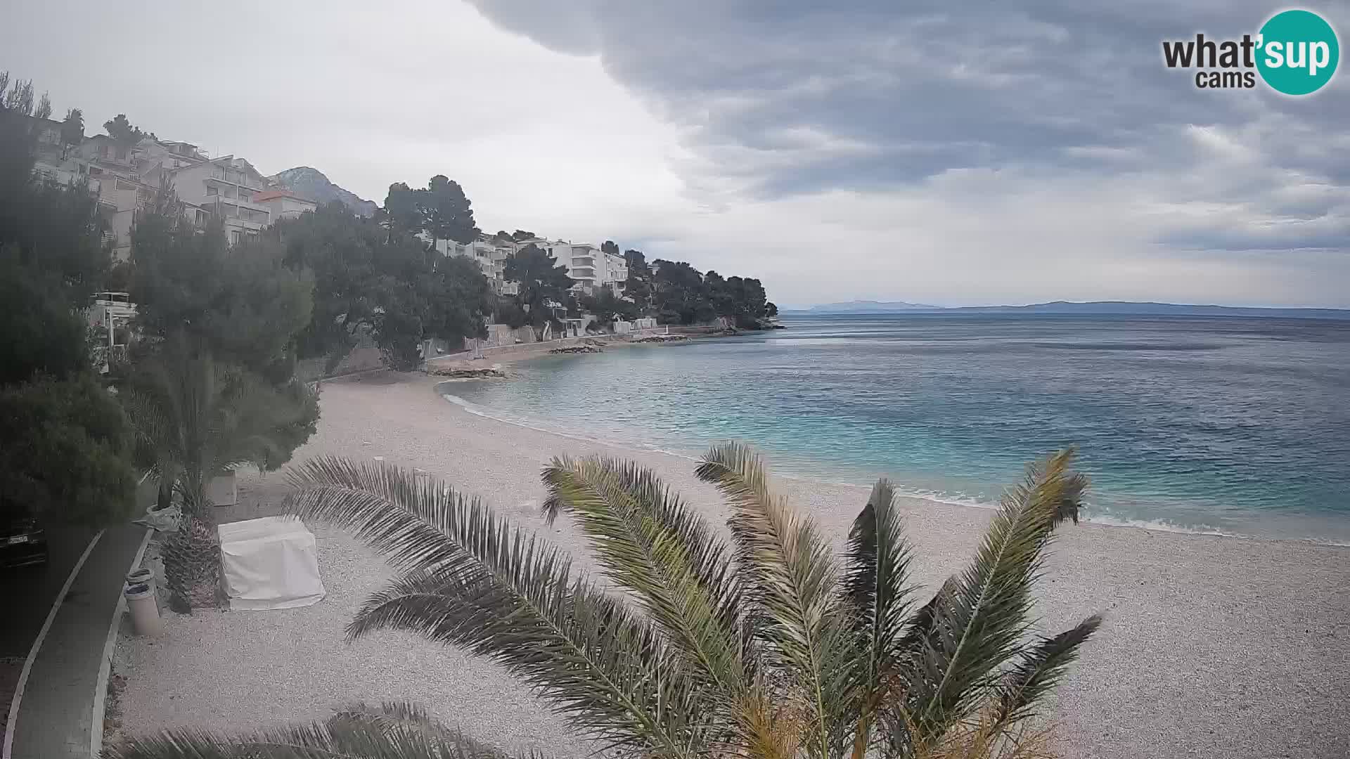 Webcam Playa Lučica Brela – Vista en directo de la costa adriática