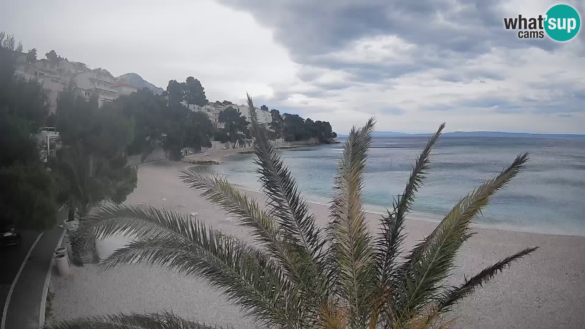 Webcam Plage Lučica Brela – Vue en direct sur la côte adriatique
